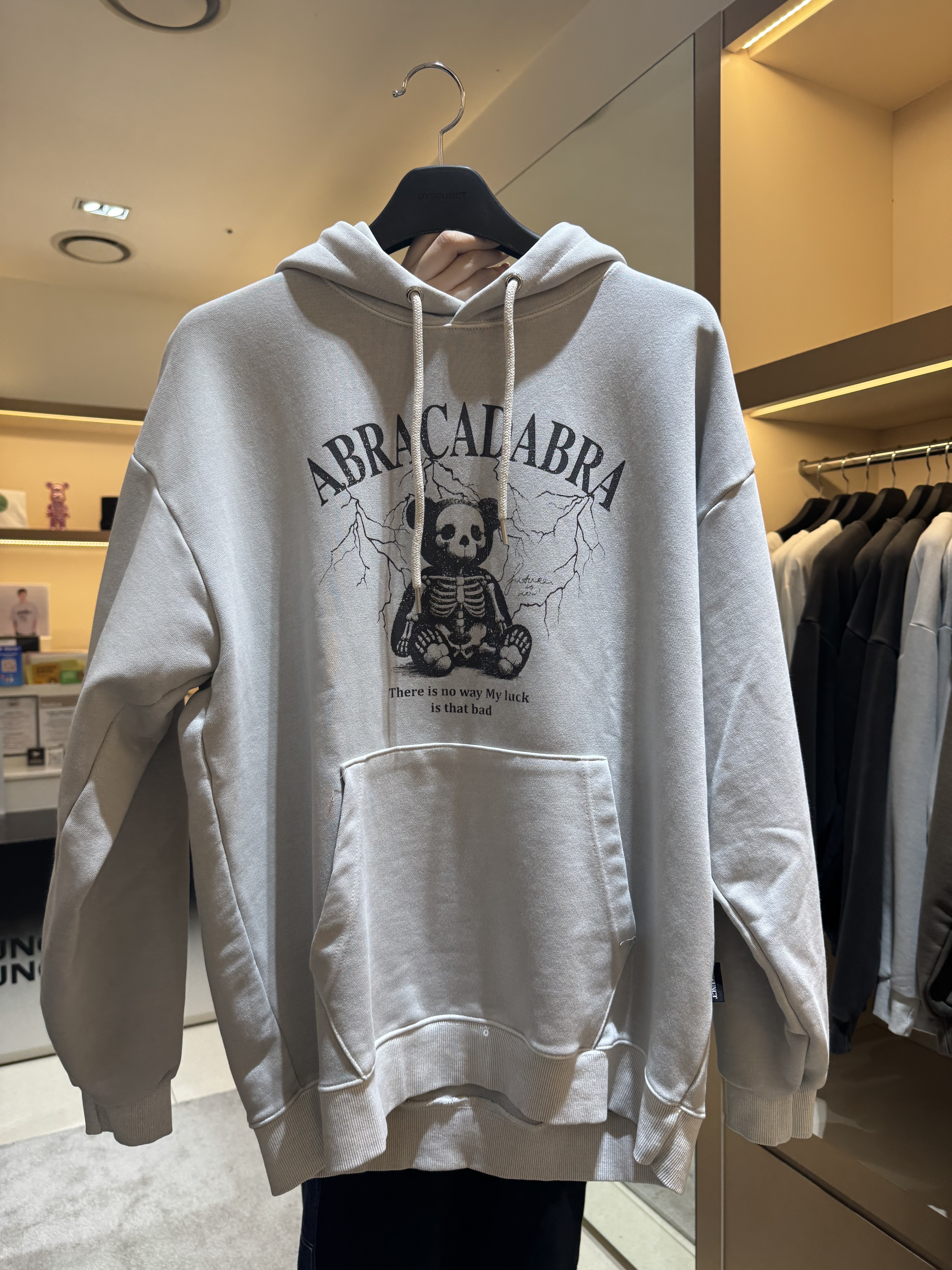 A1DY17 骷髏骨熊衛衣*灰色