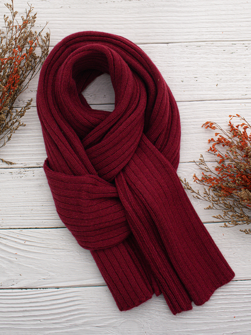 暖暖絨語針織圍巾