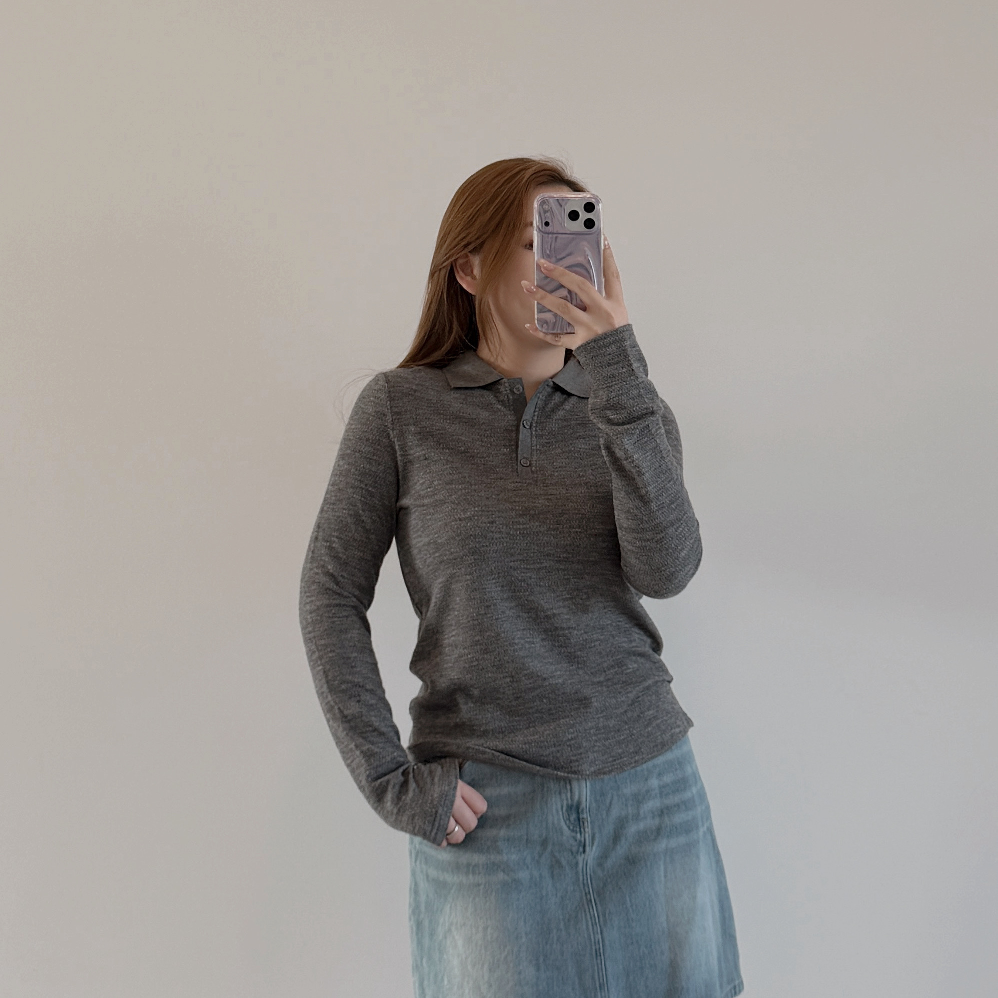 現貨 7378 薄身針織羊毛POLO