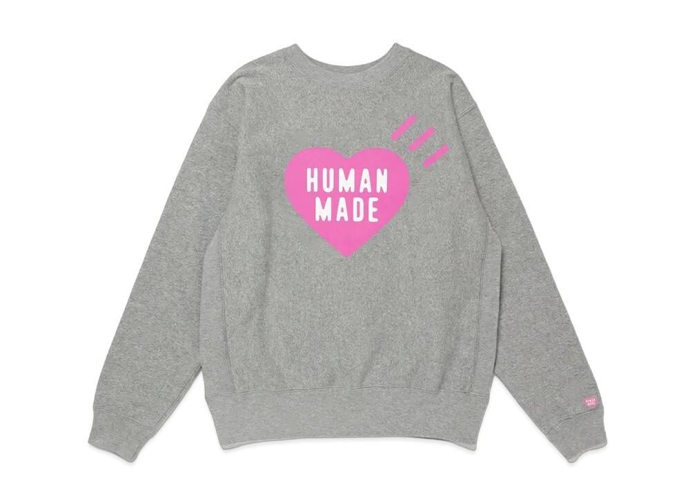Human Made 2025AW Heart Sweatshirt 愛心 長袖 大學T 灰粉