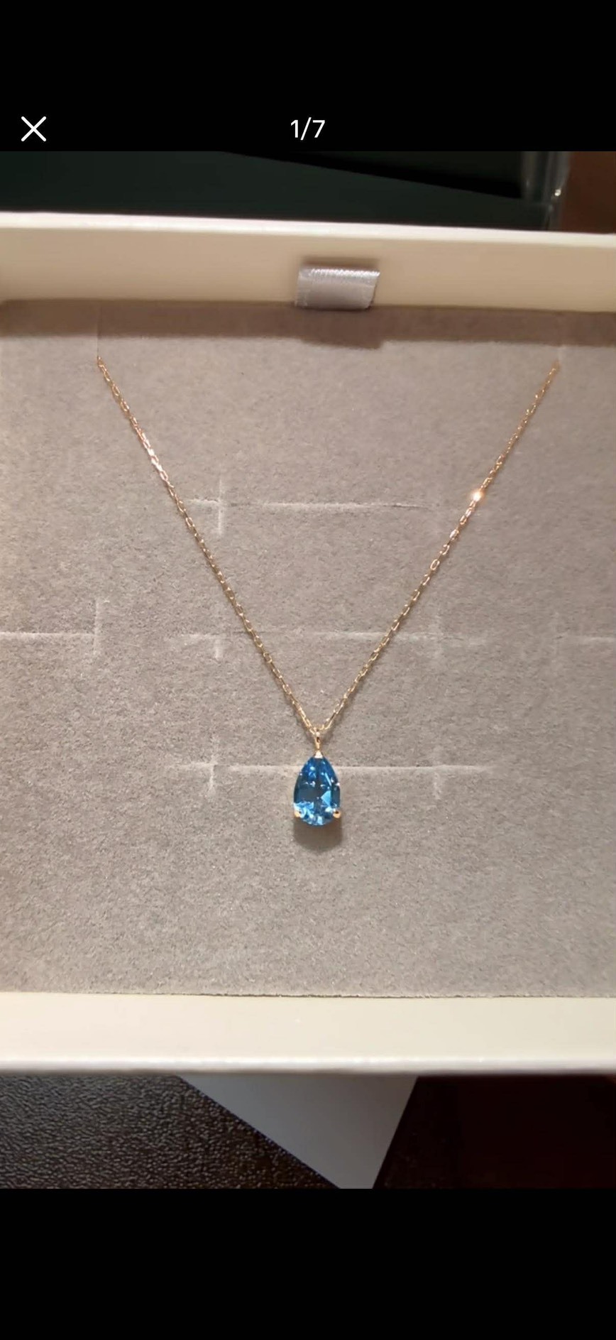 海藍寶18k金50cm項鍊