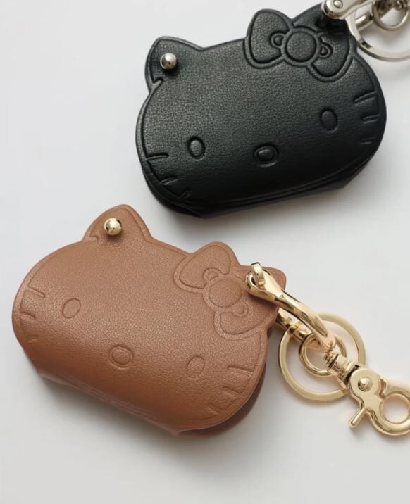 [預購]Spick & Span × HELLO KITTY × HASHIBAMI 皮革臉型鑰匙吊飾 預約3月底出貨