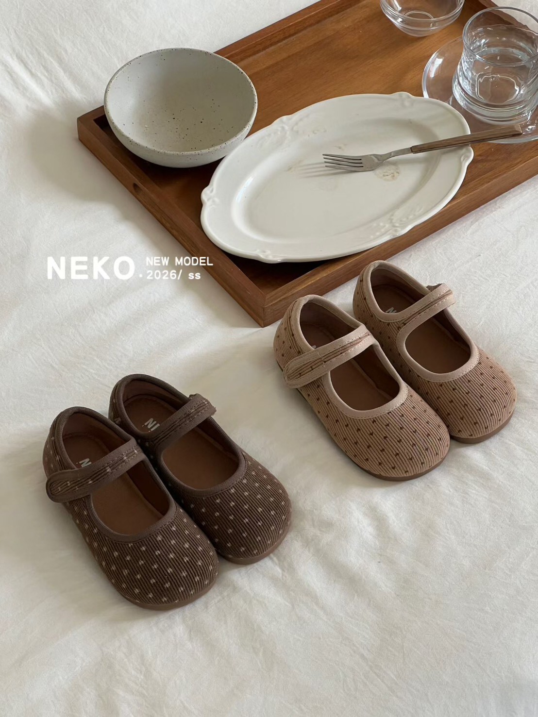 韓系愛心燈心絨鞋