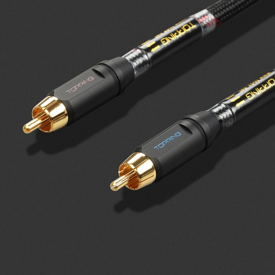 TOPPING - TCR2 立體聲音頻訊號線 | RCA > RCA | 0.25/0.75/1.25M (1 對裝)