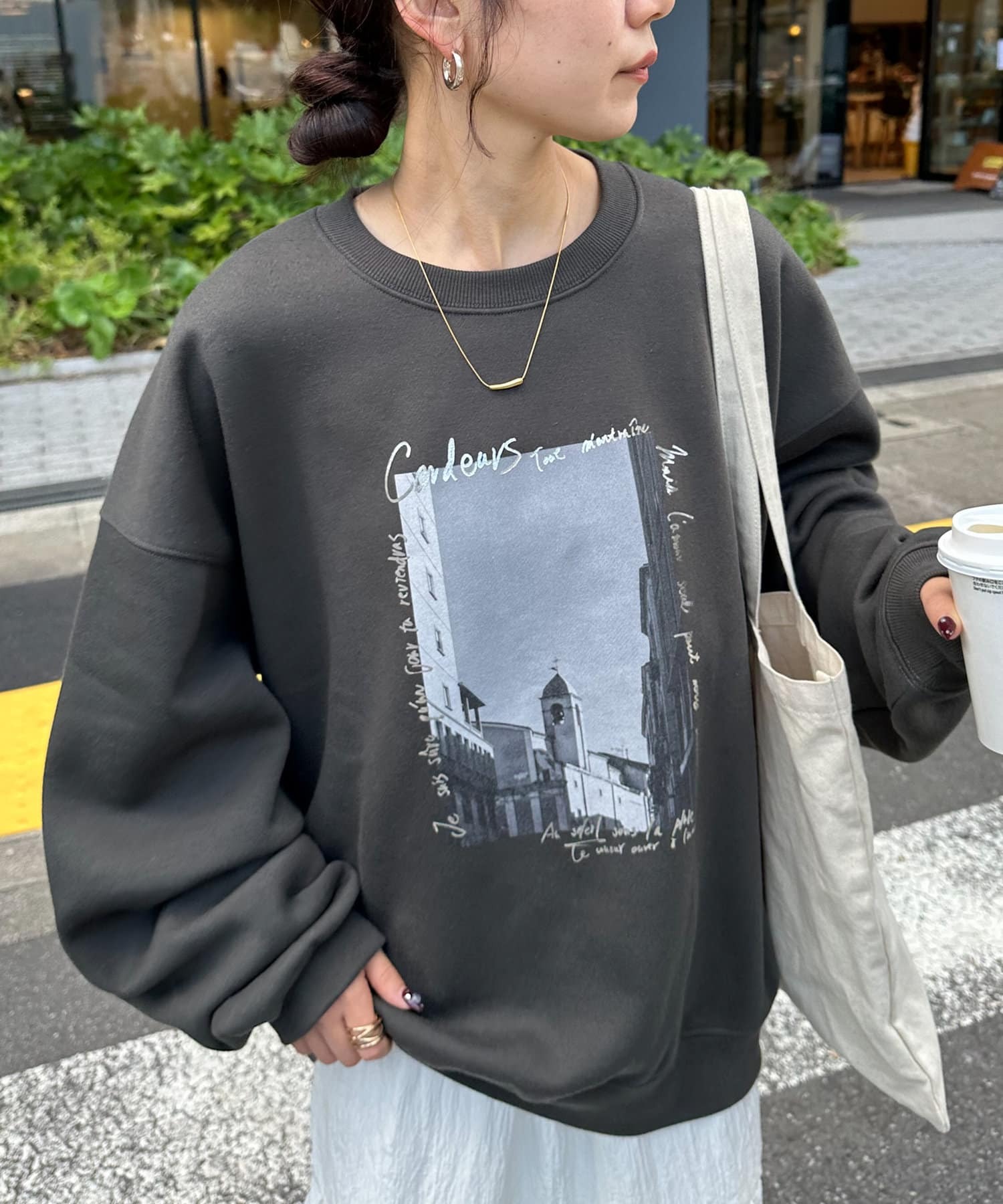 DISCOAT(ディスコート)  【ユニセックス】アソートフォトスウェット炭灰（DPZ2042306A0006）