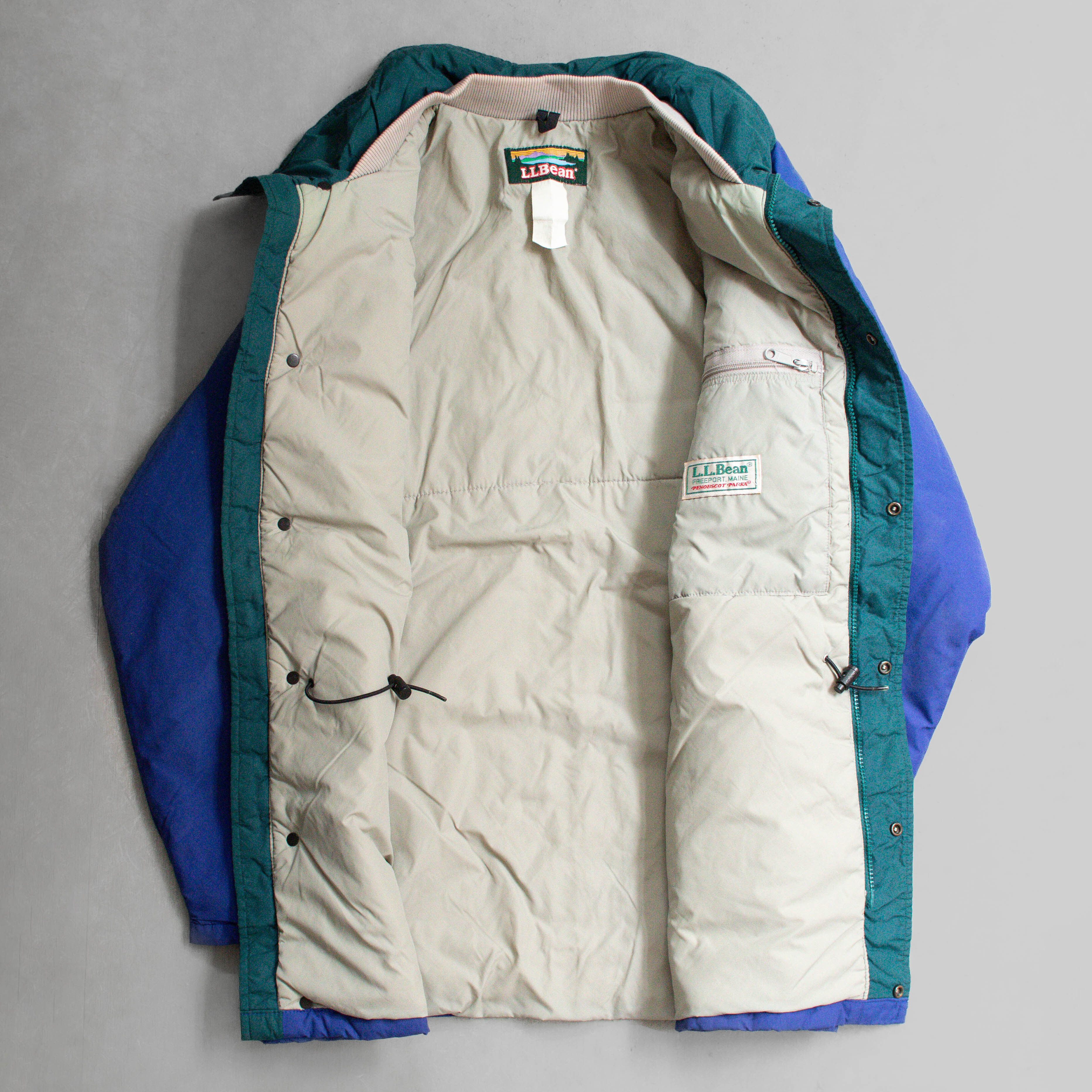 L.L.BEAN MOUNTAIN PARKA 美國 藍色 防風 高領 鋪棉 大衣 外套