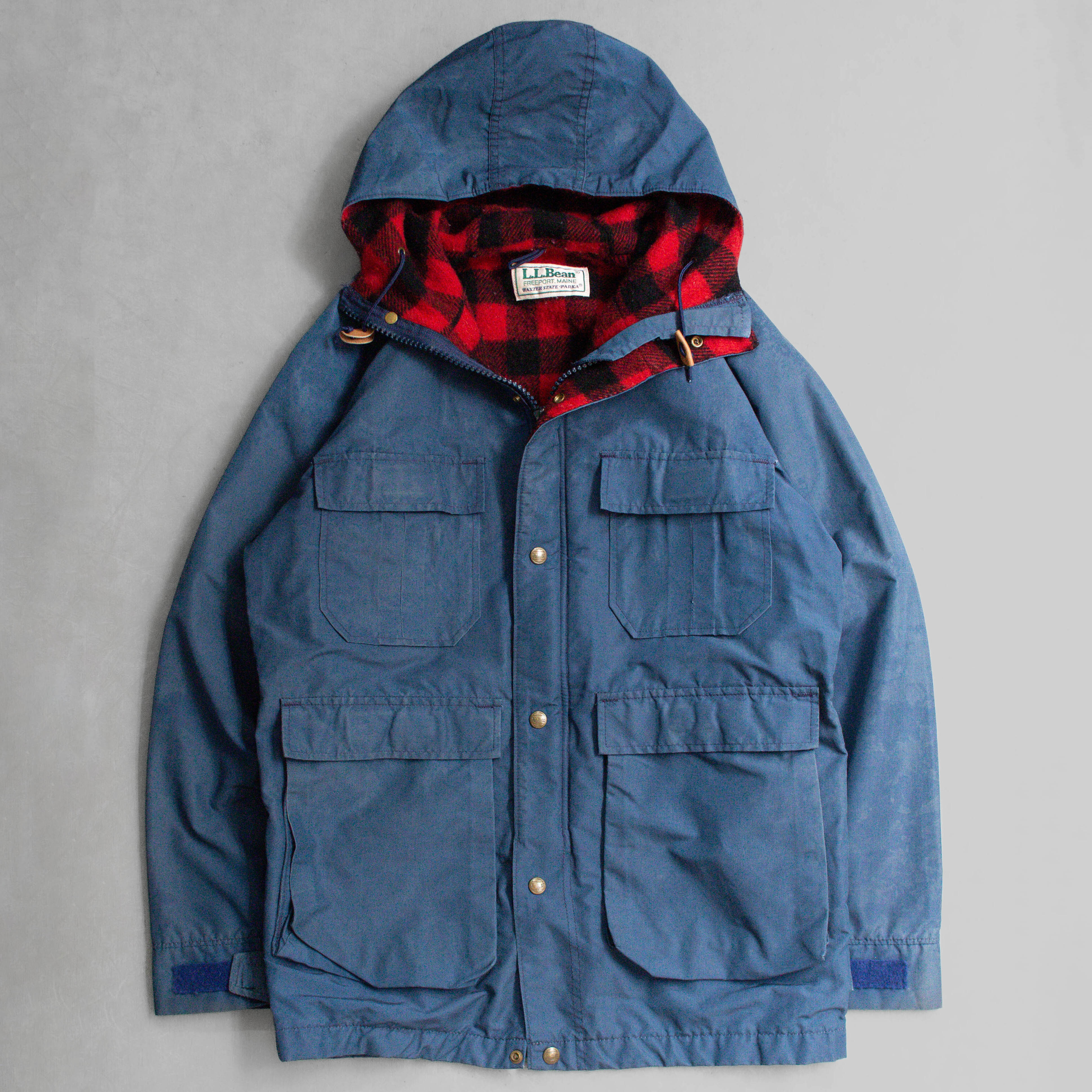 L.L.BEAN BAXTER STATE PARKA 美國 深藍 防潑水 羊毛 登山 短大衣 外套