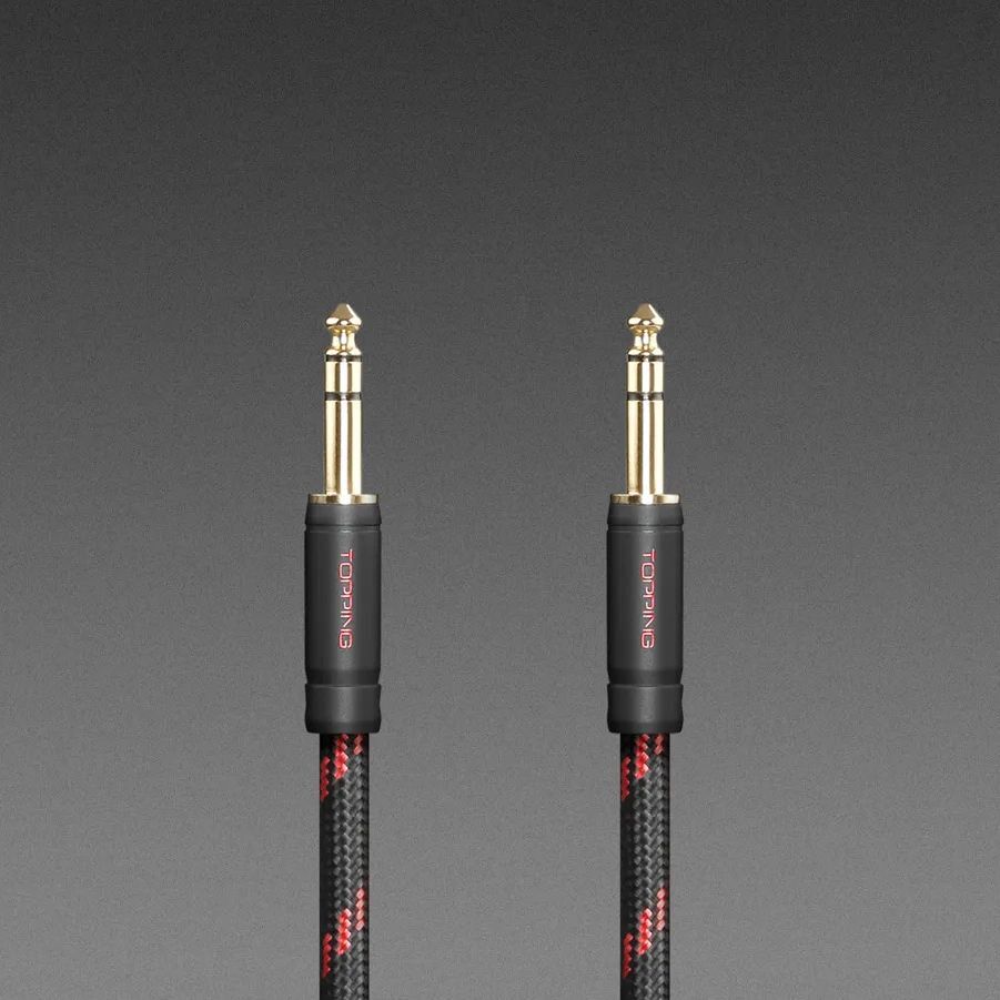 TOPPING - TCT1 立體聲音頻平衡訊號線 | TRS > TRS | 0.25/0.75/1.25M (1 對裝)