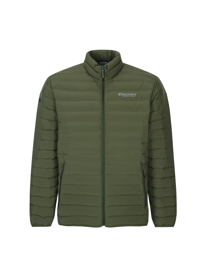 【代購】Discovery 男性 Pixiver G Tube High Neck Goose Down Light Padding 高領輕量鵝絨羽絨外套 – 防風保暖・俐落日常款