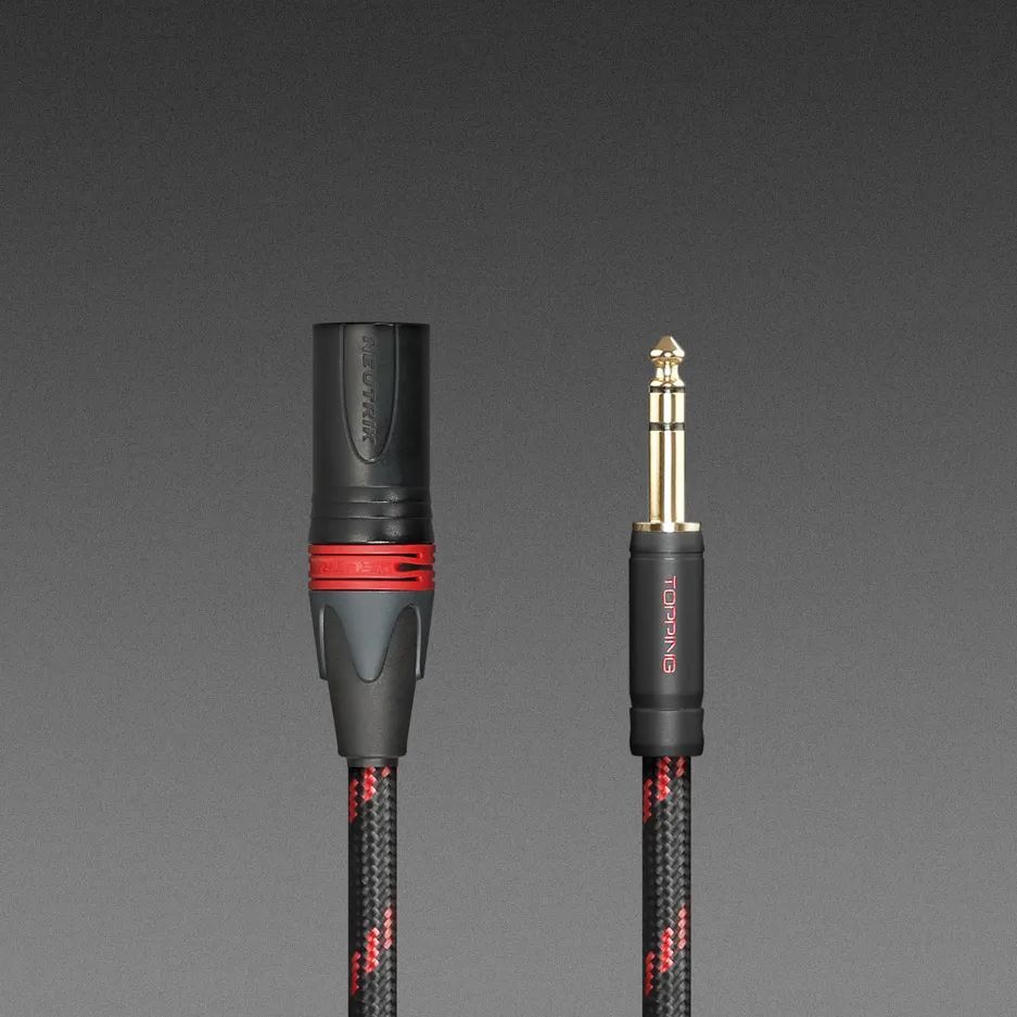 TOPPING - TCT2 立體聲音頻平衡訊號線 | TRS > XLR 3-pin (公) | 0.25/0.75/1.25M (1 對裝)