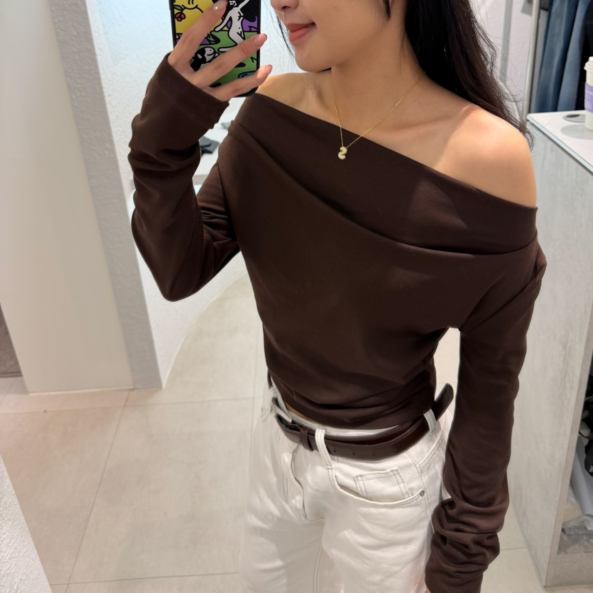 JS06 冬日想小辣的抓皺上衣(白/咖/黑)