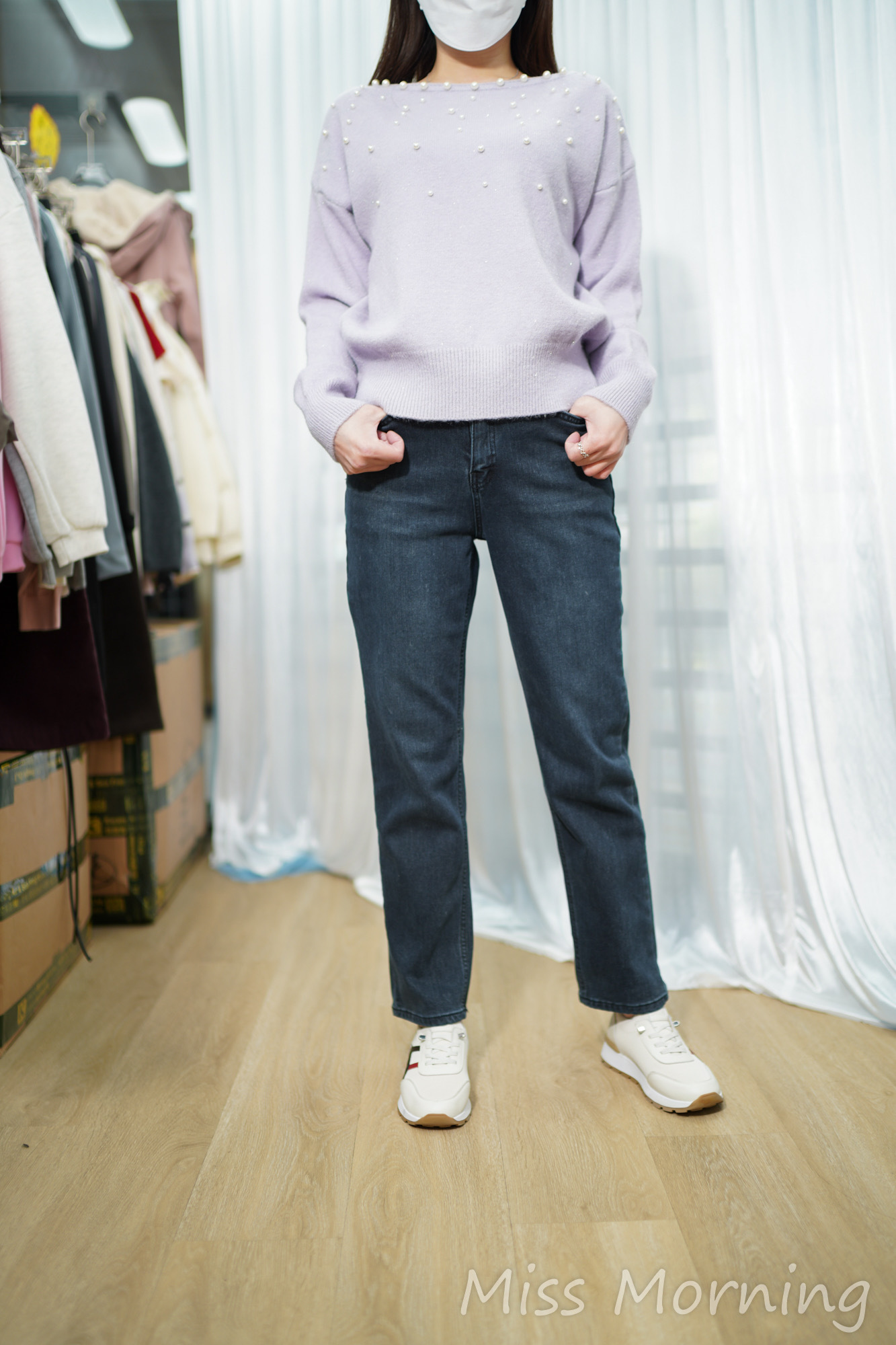 珠珠肩款上衣(15032)