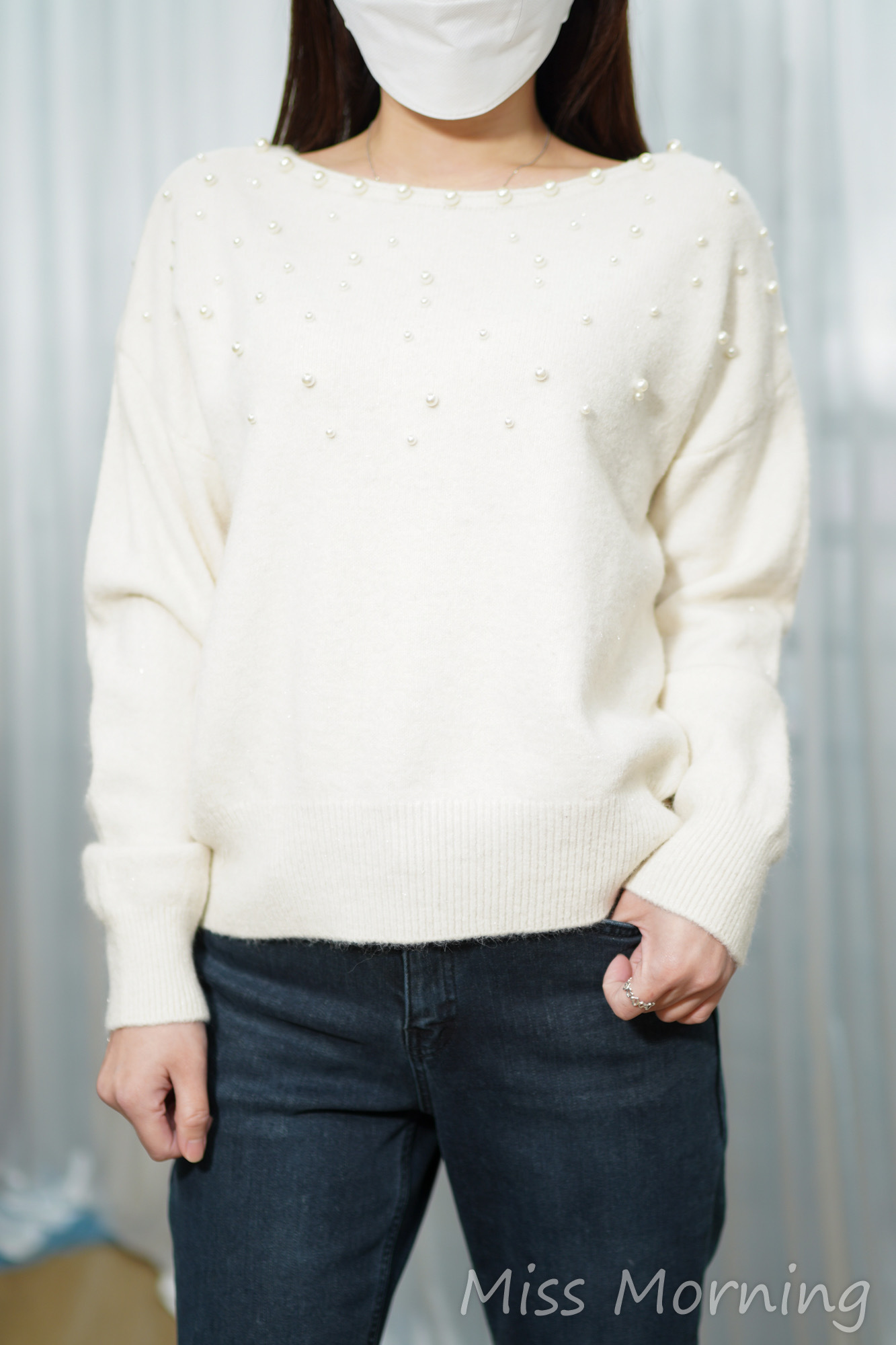 珠珠肩款上衣(15032)