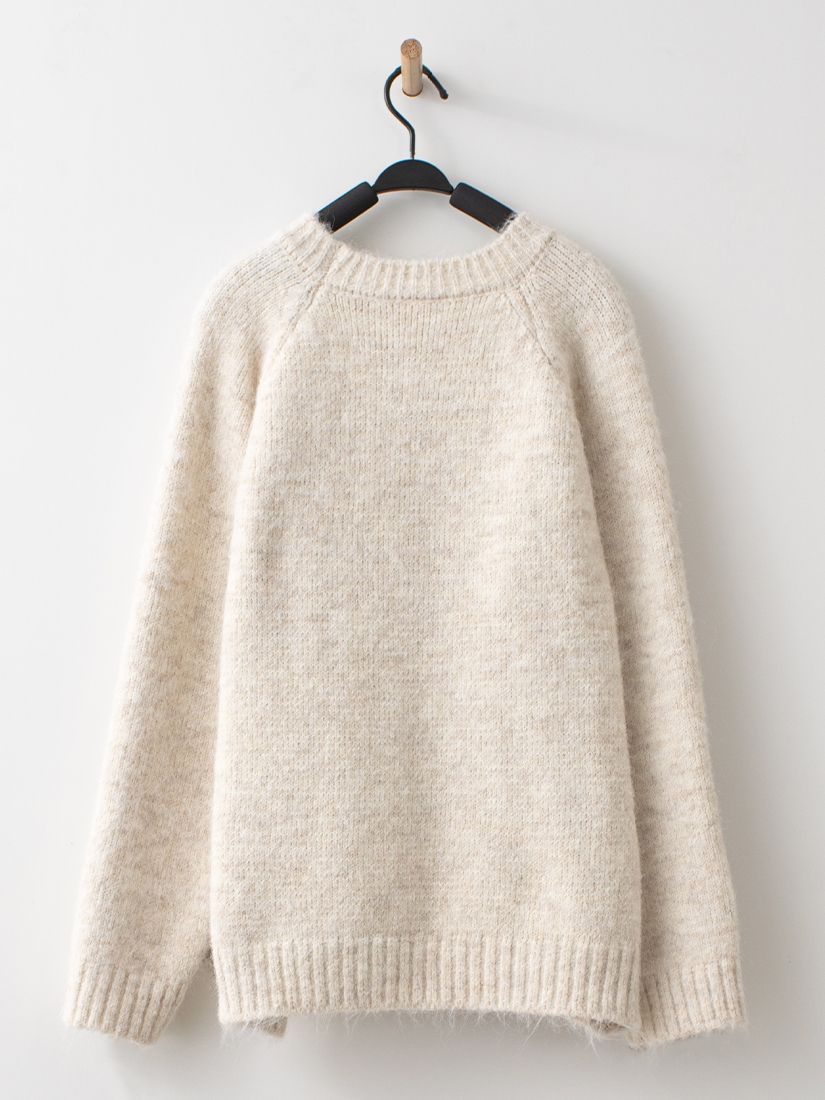 快樂狗狗繡花鬆軟毛海針織毛衣