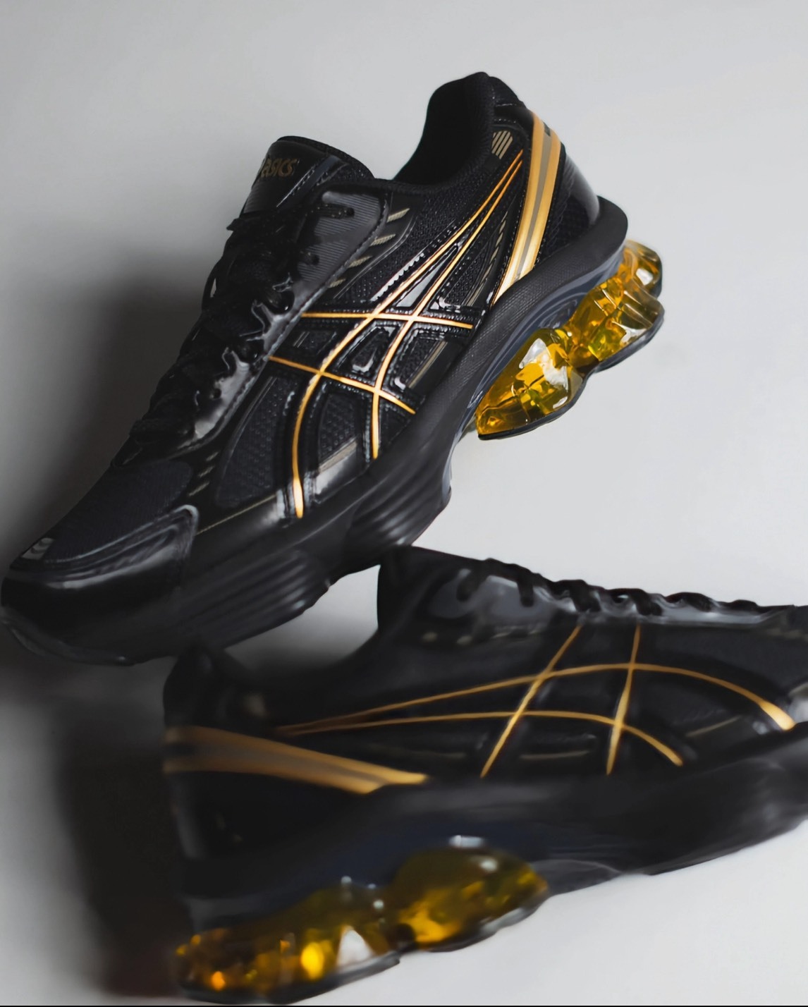 【代購】ASICS GEL-KINETIC FLUENT 舒適百搭 運動跑步鞋 黑色 合成皮革耐磨 男女同款 1203A591-001