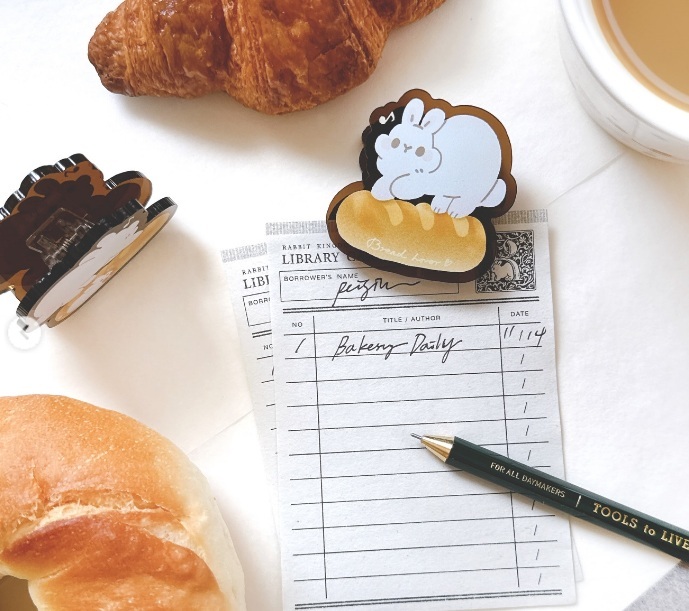 Pei+Pei．麵包小兔 壓克力夾