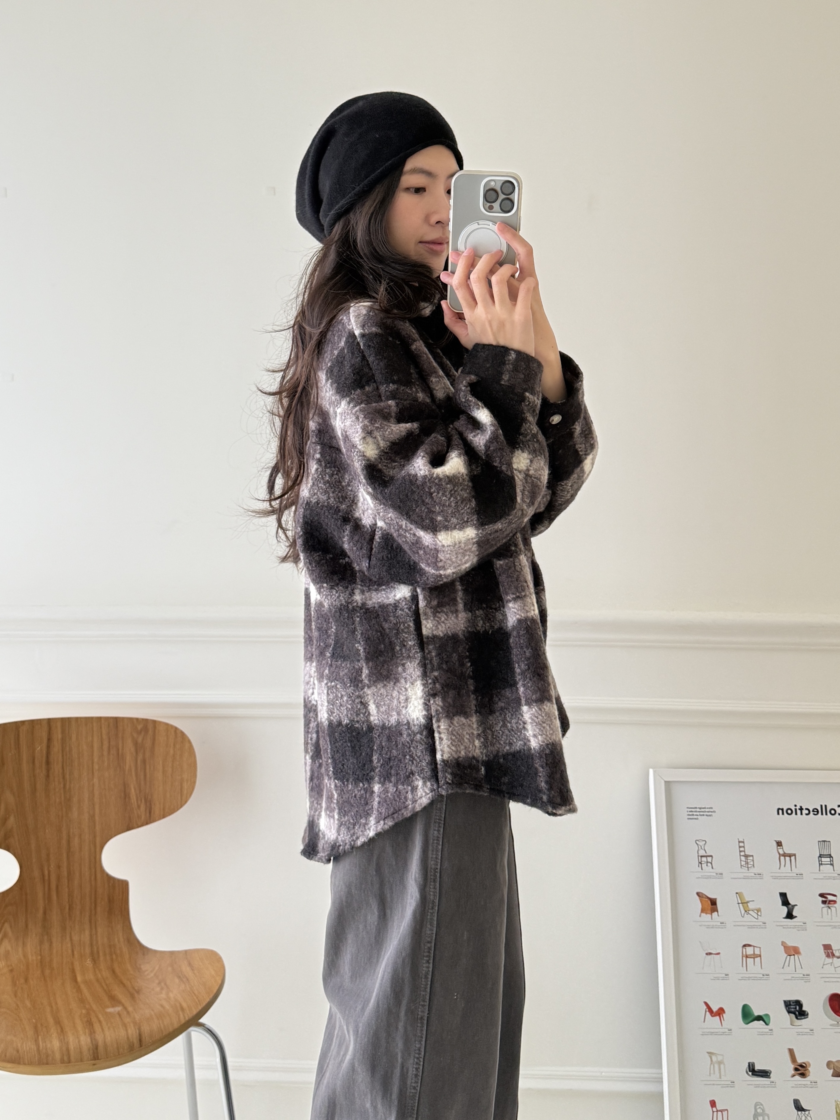 圈圈毛格紋襯衫*2色