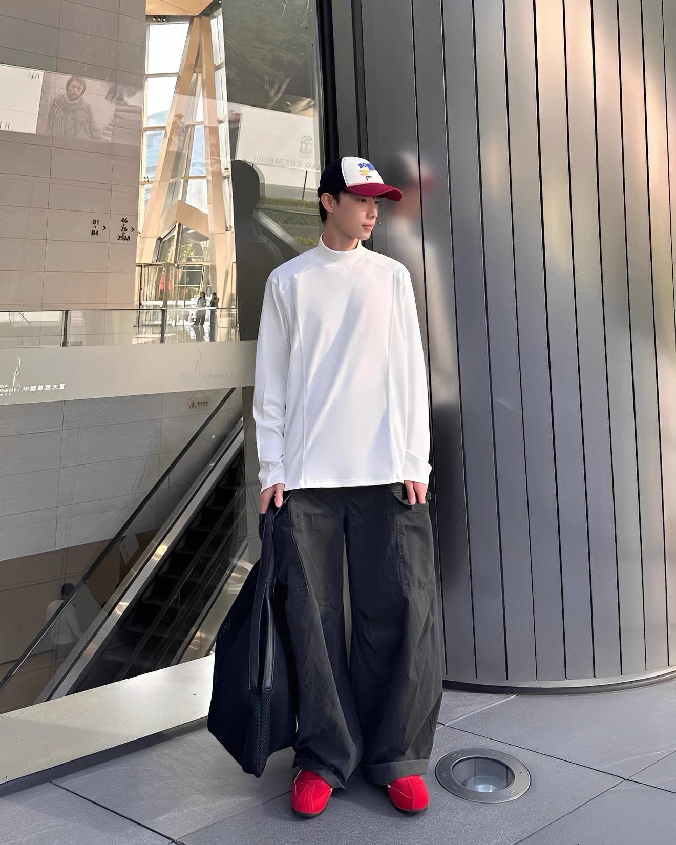 3色 線條 磨毛 小高領 發熱衣