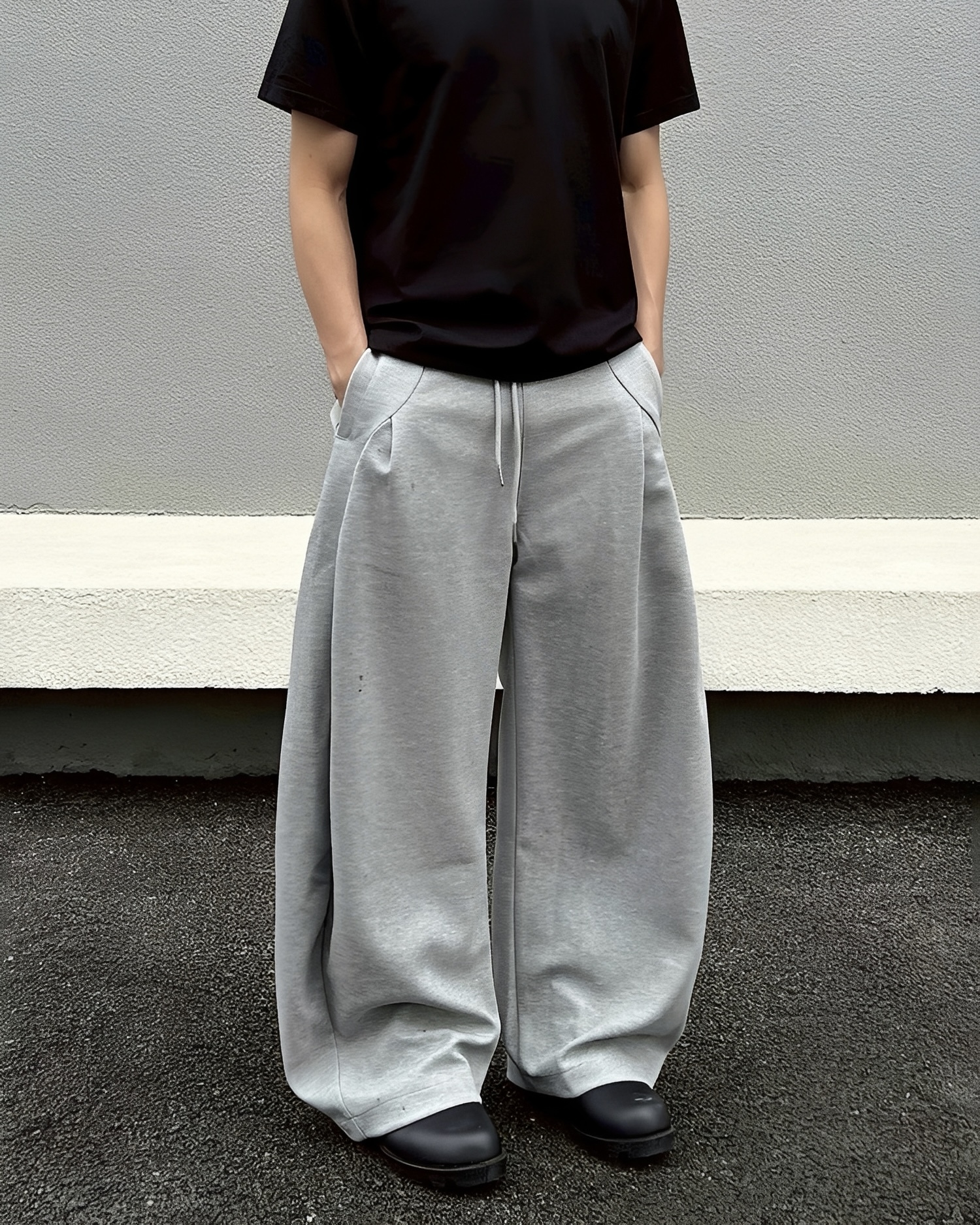 2色 抽繩 線條 造型 彎刀 棉褲 彎刀棉褲 彎刀褲