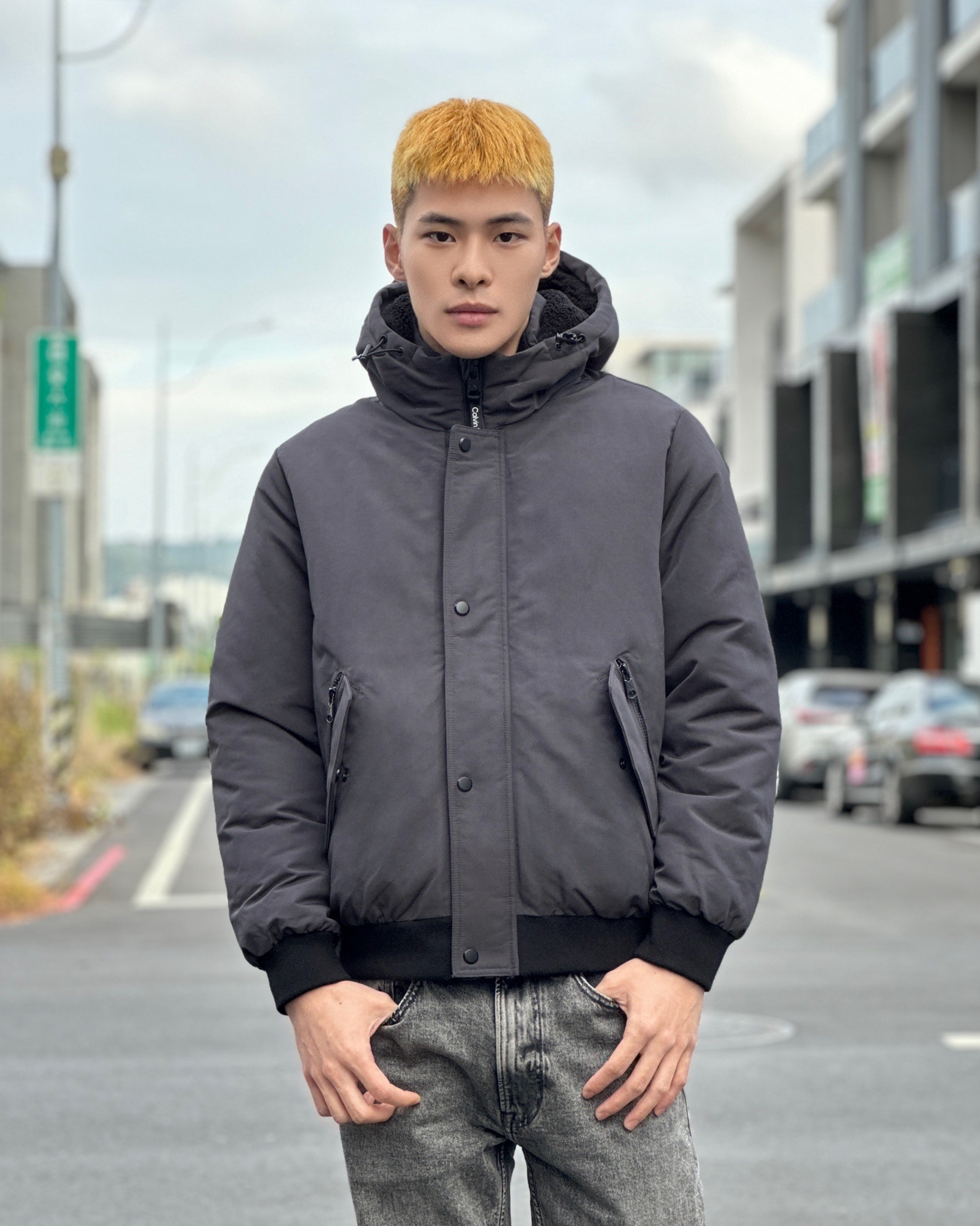 Calvin Klein CK 鋪棉 厚款 連帽外套 飛行外套 厚外套