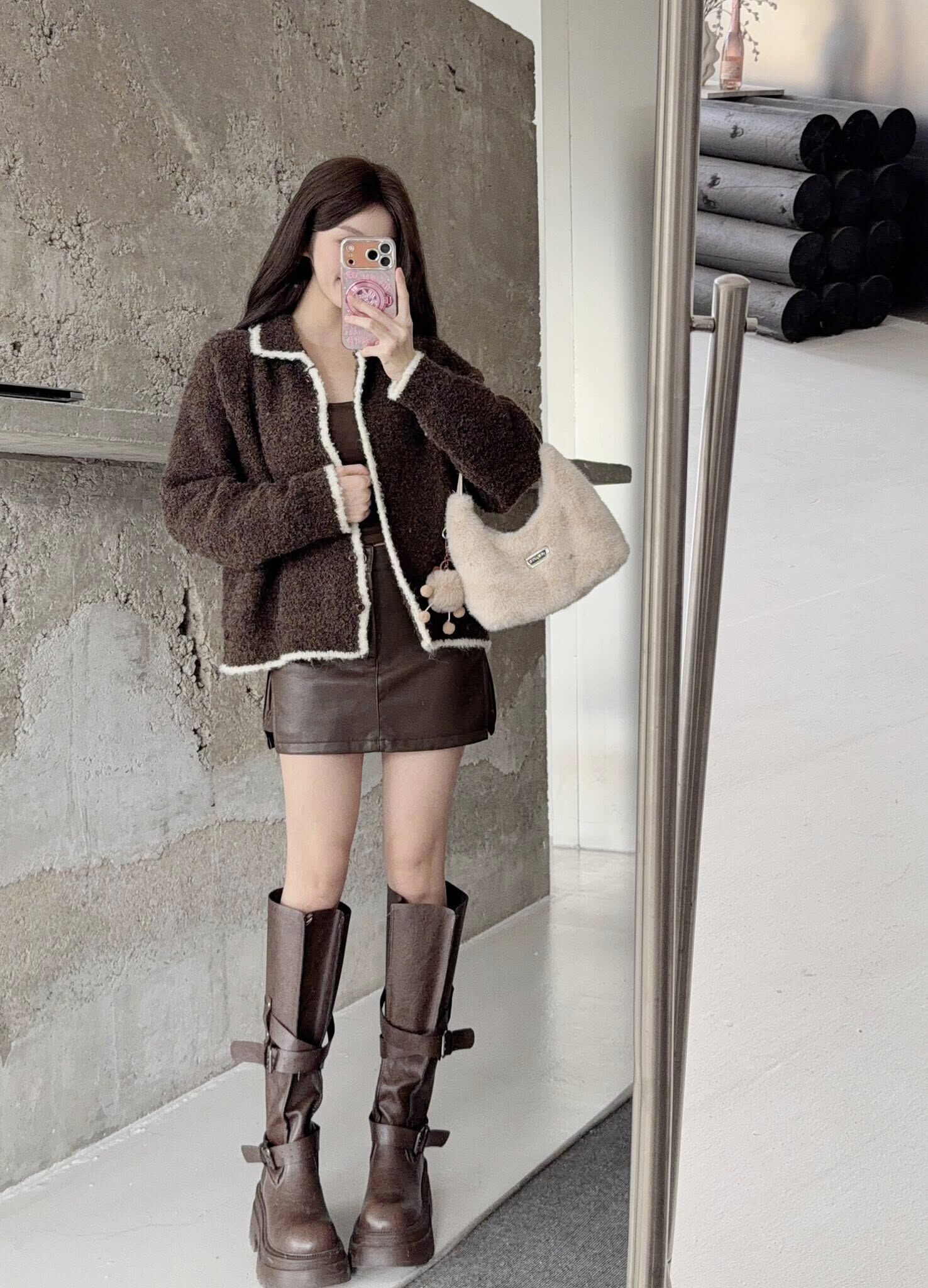 減齡小眾撞色開衫毛衣✨