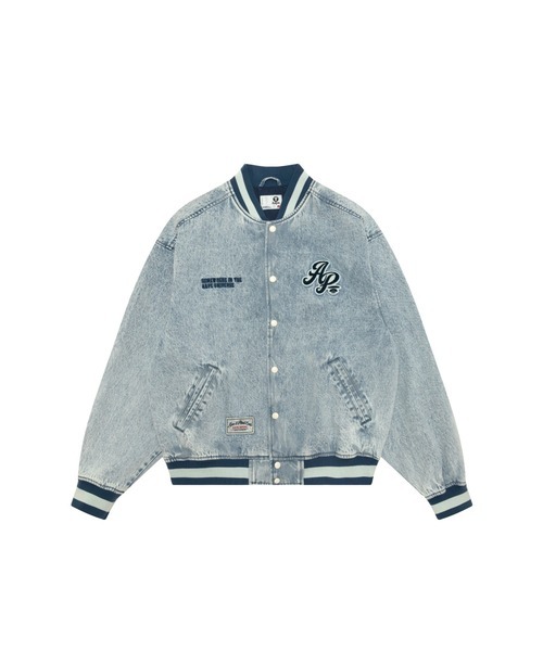 【AAPE】1月連線更新 AAPE DENIM VARSITY JACKET