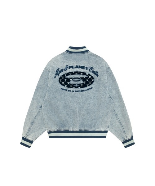 【AAPE】1月連線更新 AAPE DENIM VARSITY JACKET