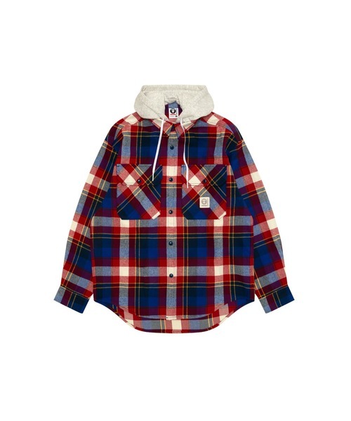 【AAPE】1月連線更新 AAPE NOW LONG SLEEVE HOODIE SHIRT(Detachable)