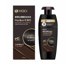 MI260111-Y12 "MOOI **外泌體** 泡沫染髮320ML 青木黑茶色(黑) ***1分鐘可以快速上色 台灣第一支***"