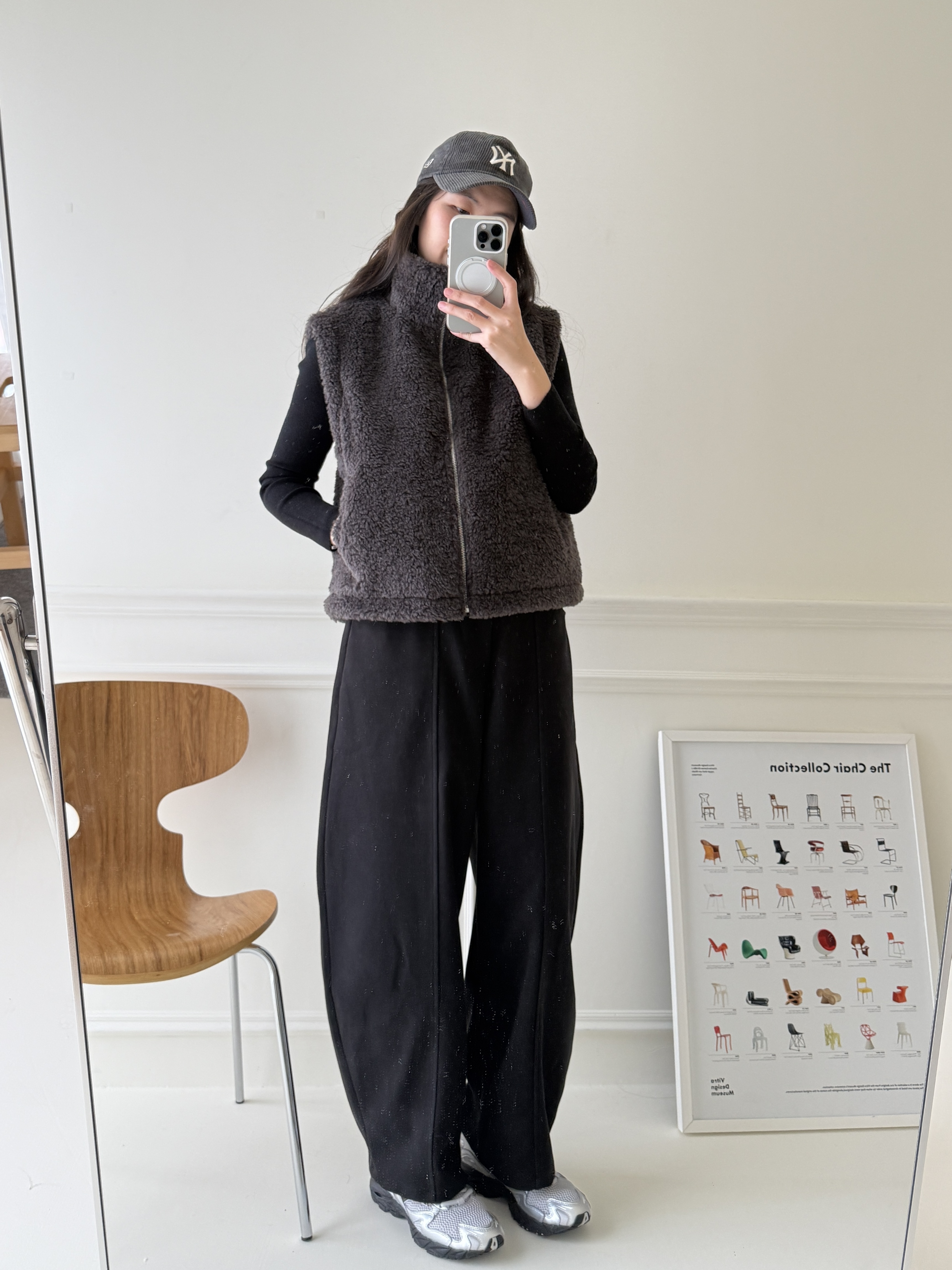 前中線毛呢繭型褲*2色