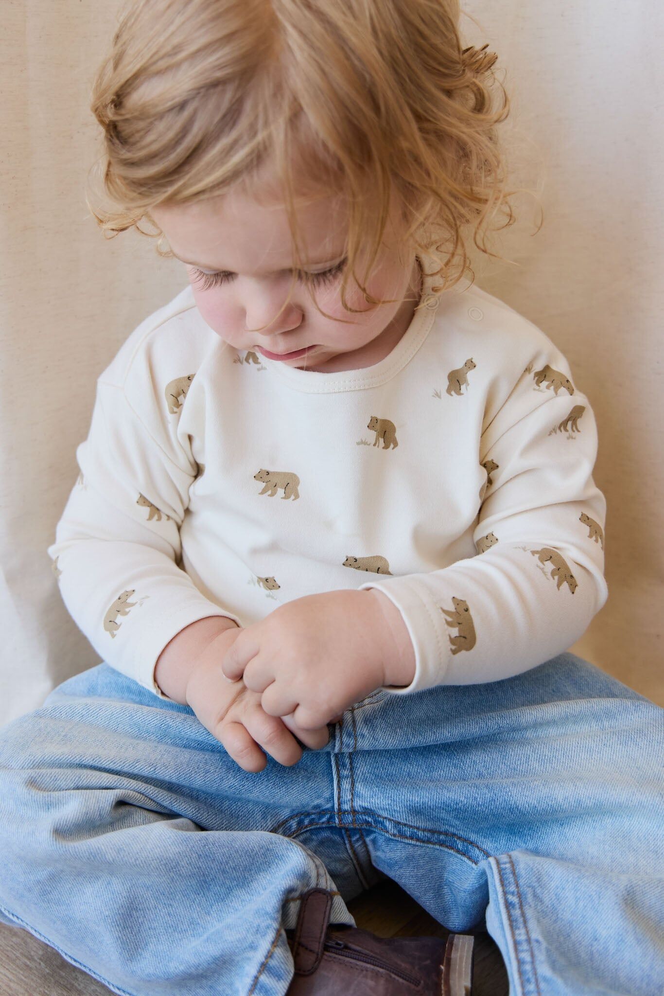 【預購】JAMIE KAY - Pima Cotton Arnold Long Sleeve Top（Cub Walk Samoyed）