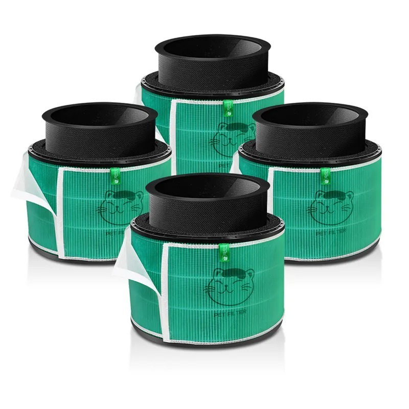 四入組 適用 LG 超級大白 360°空氣清淨機 寵物增強版 抗菌HEPA 活性碳 可水洗前置濾網 複合式濾網 綠綠好日