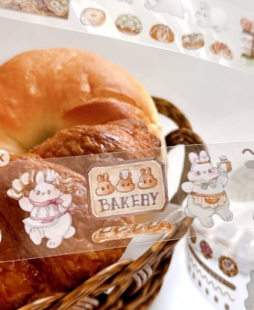 Pei+Pei．麵包日報 3cm亮面PET膠帶 <整捲/分裝>