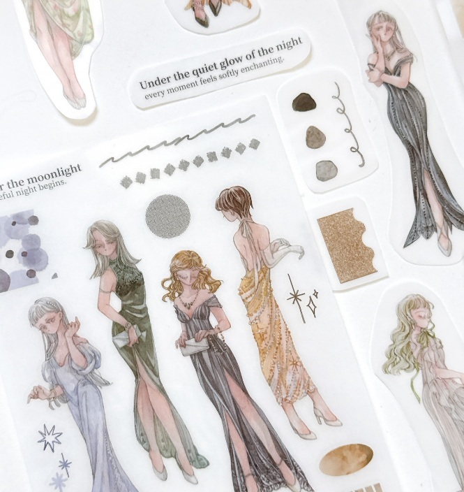 Pei+Pei．月光晚宴 轉印貼紙