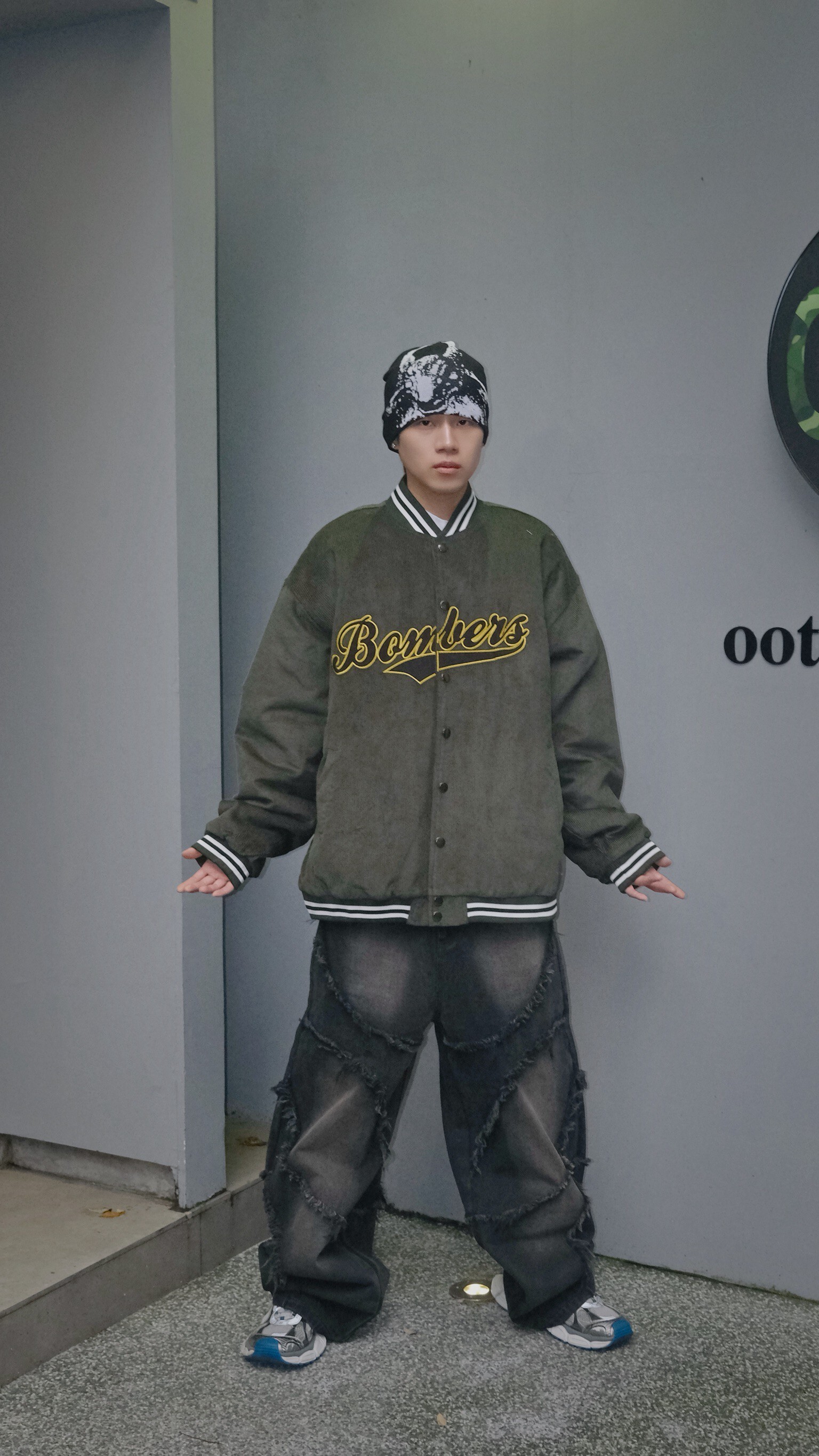 燈芯絨棒球外套