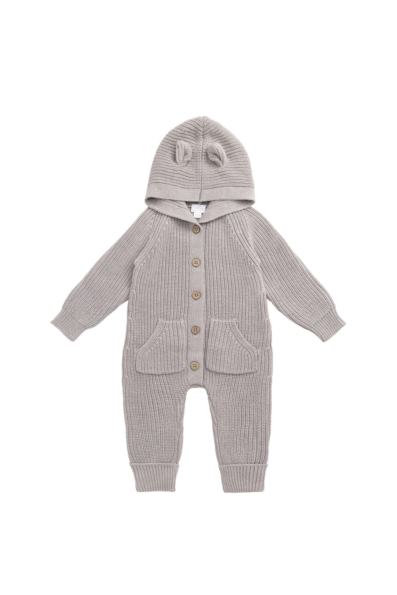 【預購】JAMIE KAY - Bear Knit Onepiece（Moleskin Marle）
