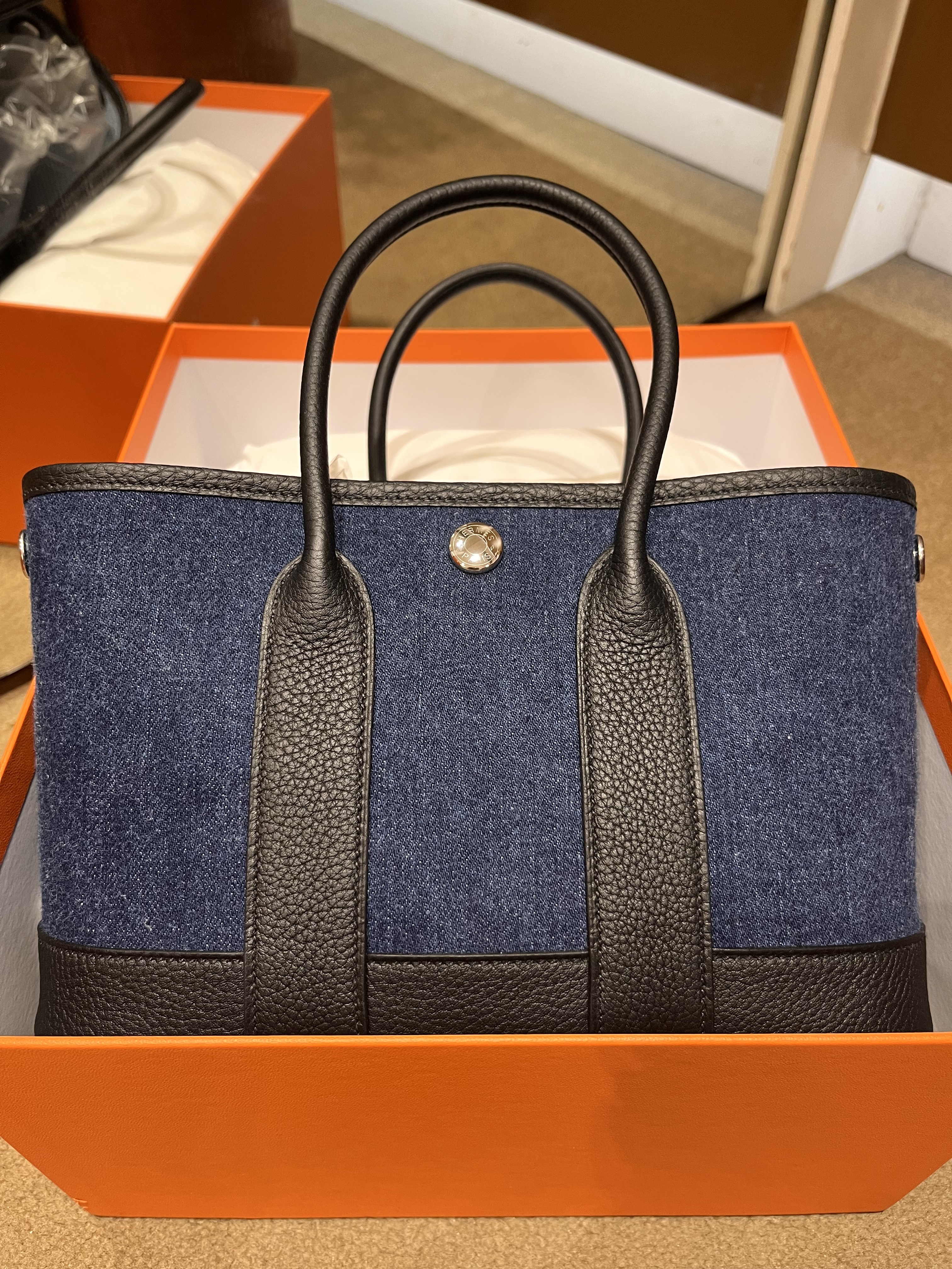 Garden party mini denim moyen/noir canvas K