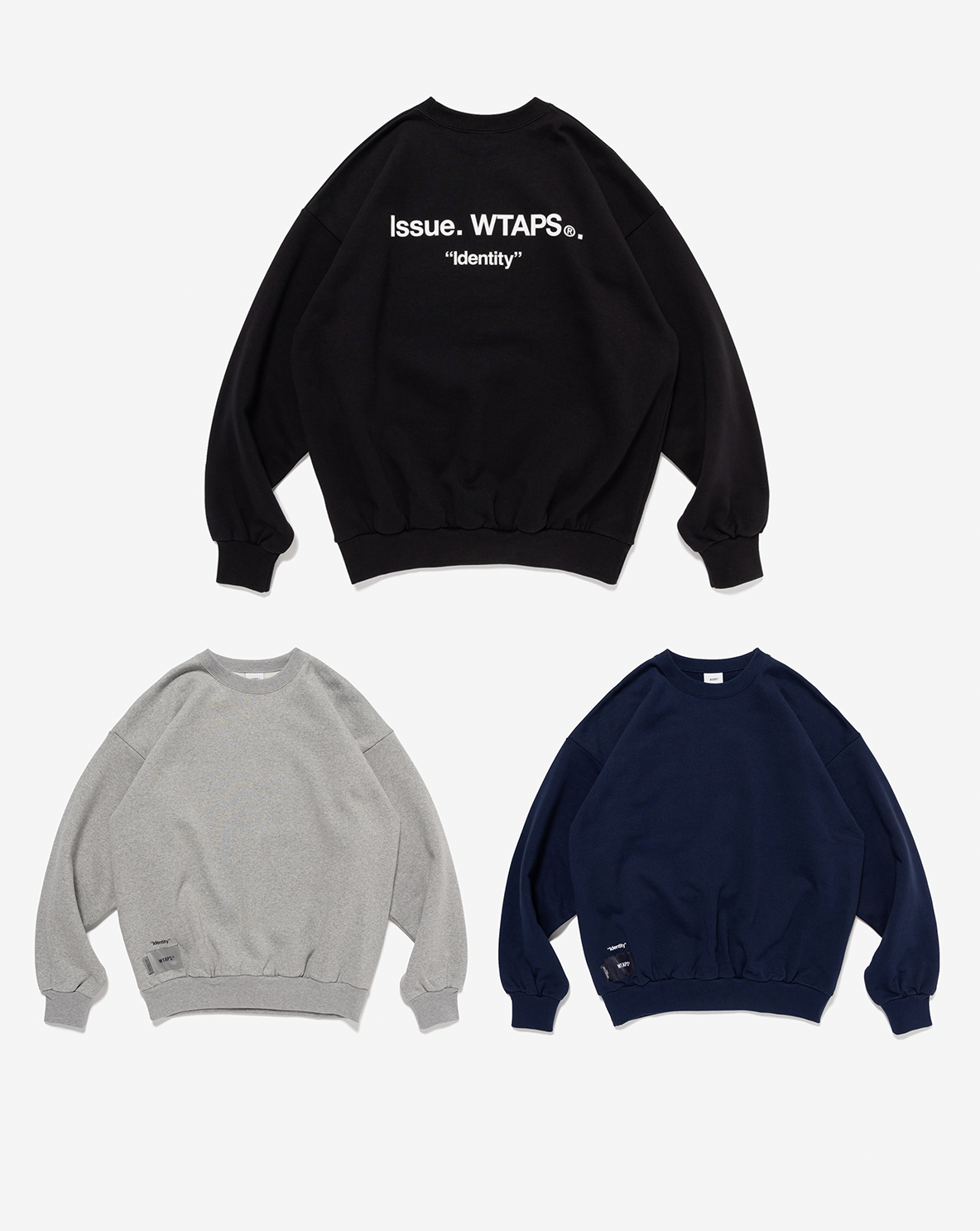 [現貨] WTAPS FW25 IDENTITY / SWEATER / COTTON | (BLACK / GRAY / NAVY)