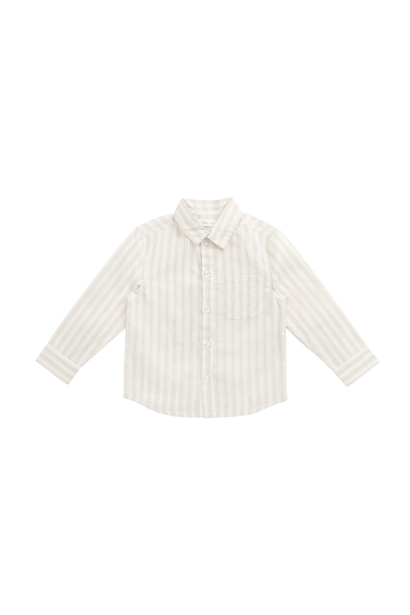 【預購】JAMIE KAY - Organic Cotton Silas Shirt（Variegated Stripe Foam）