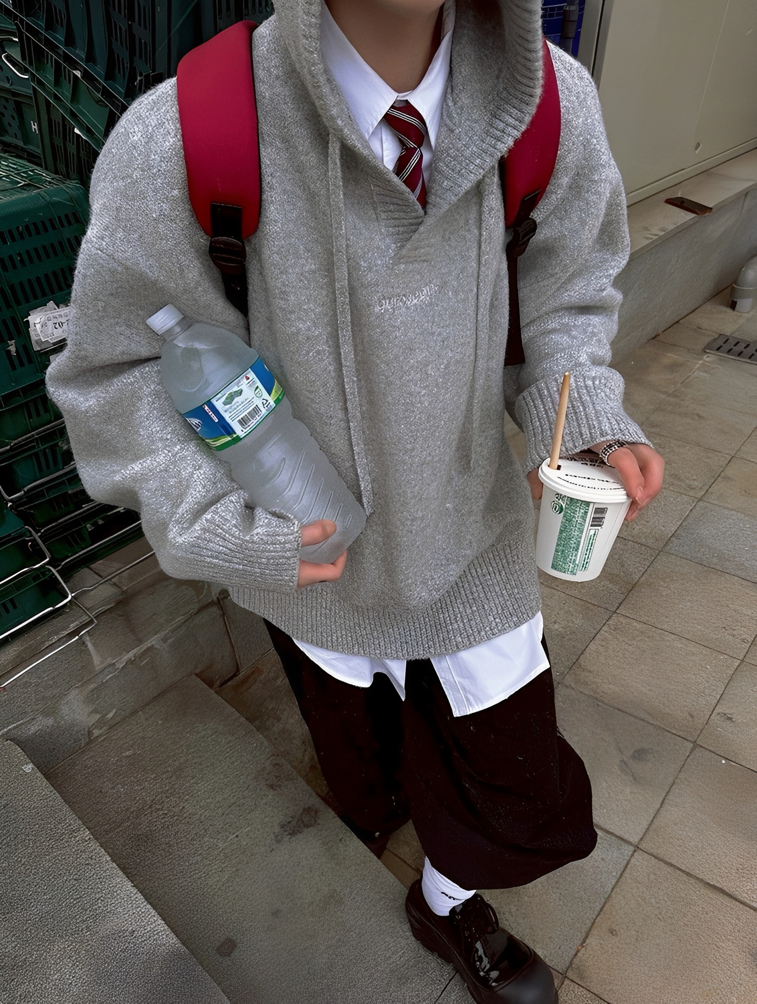 3色 秋冬 aurocean 連帽 針織 毛衣