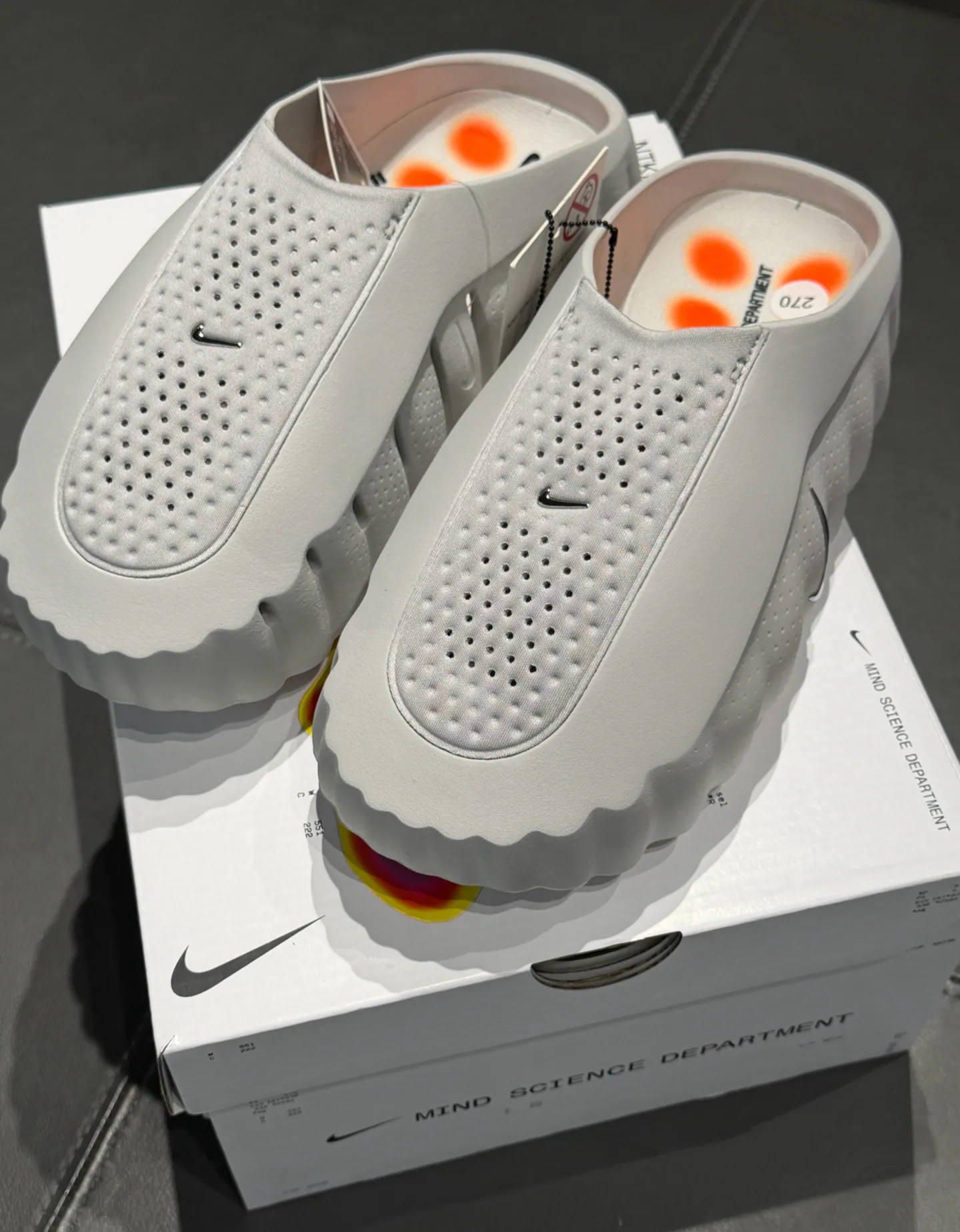 Nike Mind 001 賽前穆勒拖鞋 舒適貼合 灰 HQ4307-003