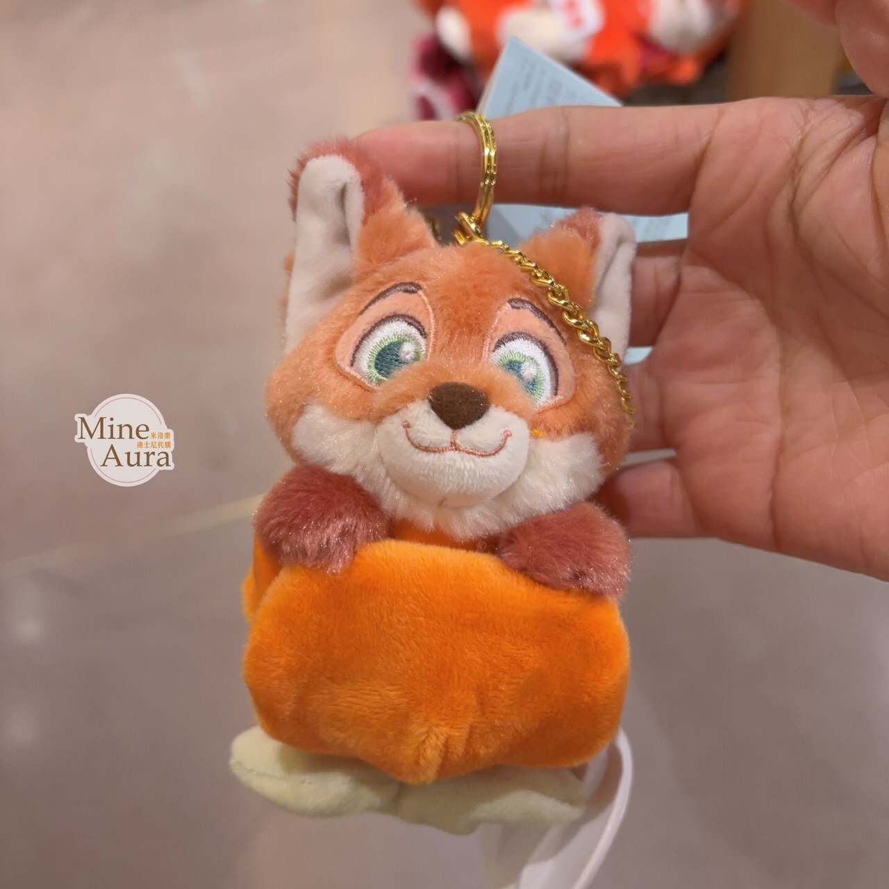 絨絨花園系列 胡尼克 Nick 狐狸 絨毛 鑰匙圈 吊飾 動物方城市 Zootopia -上海迪士尼樂園