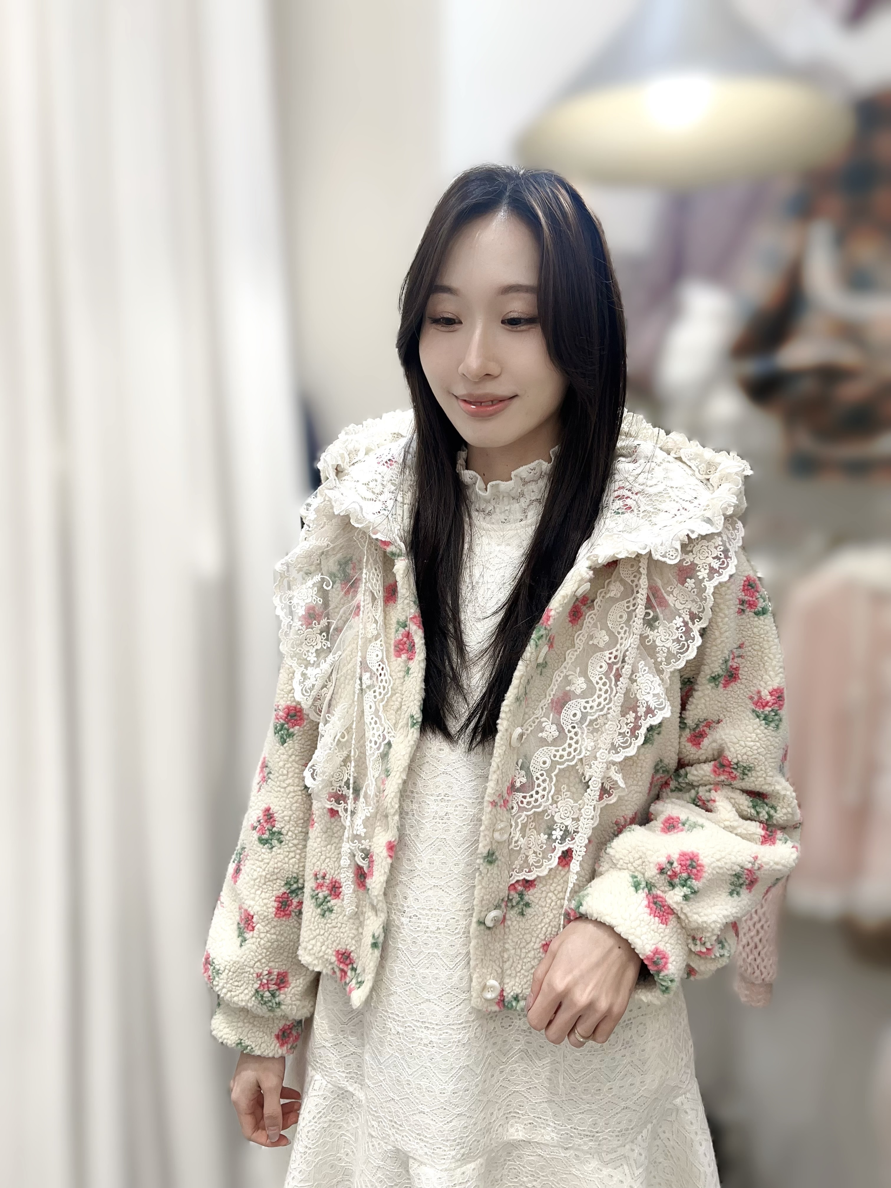 Y98  花花褸   羊毛30% 胸44 -52   長22.5 [一口價]