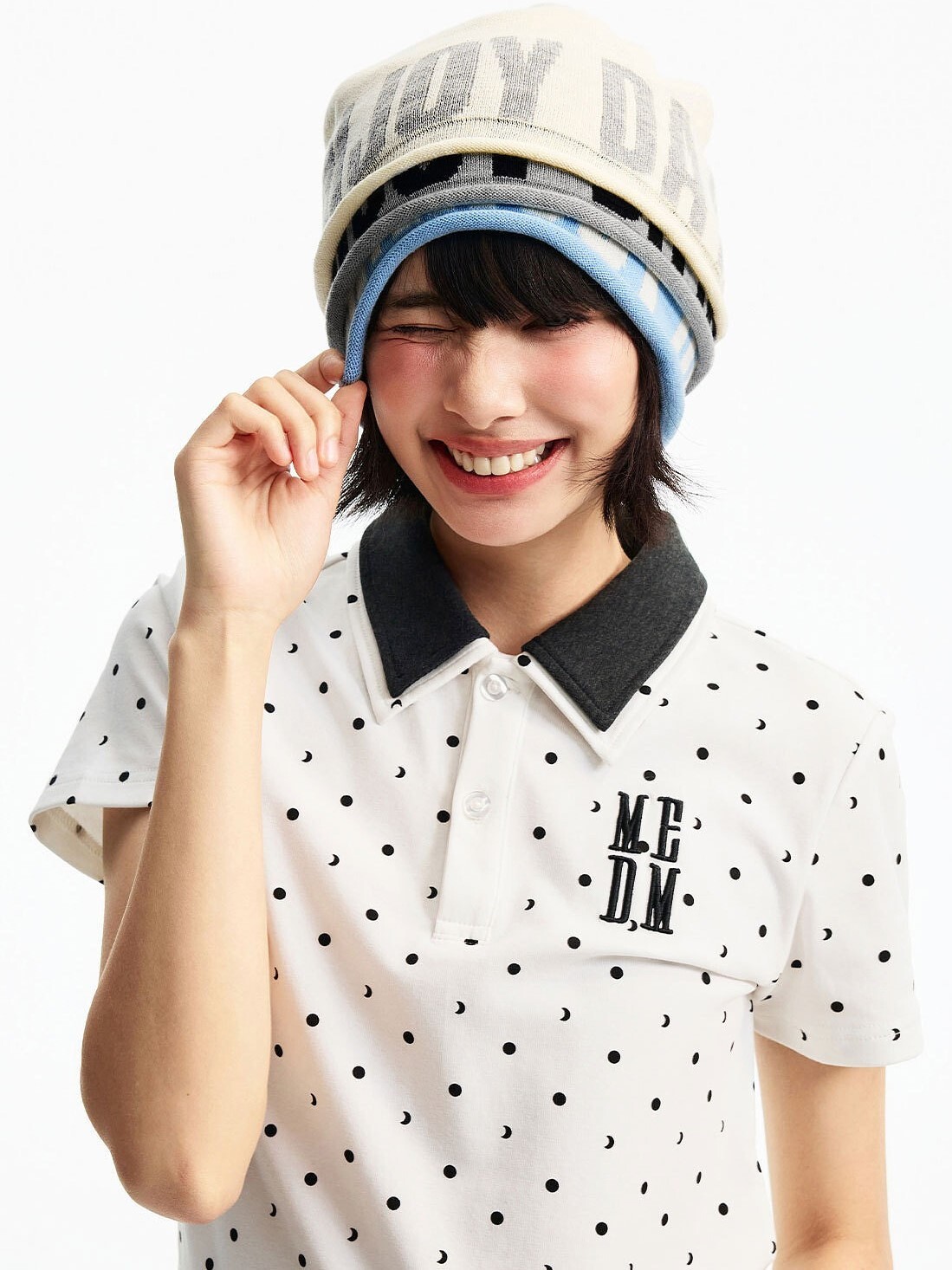 MEDM 無帽檐 字母針織冷帽