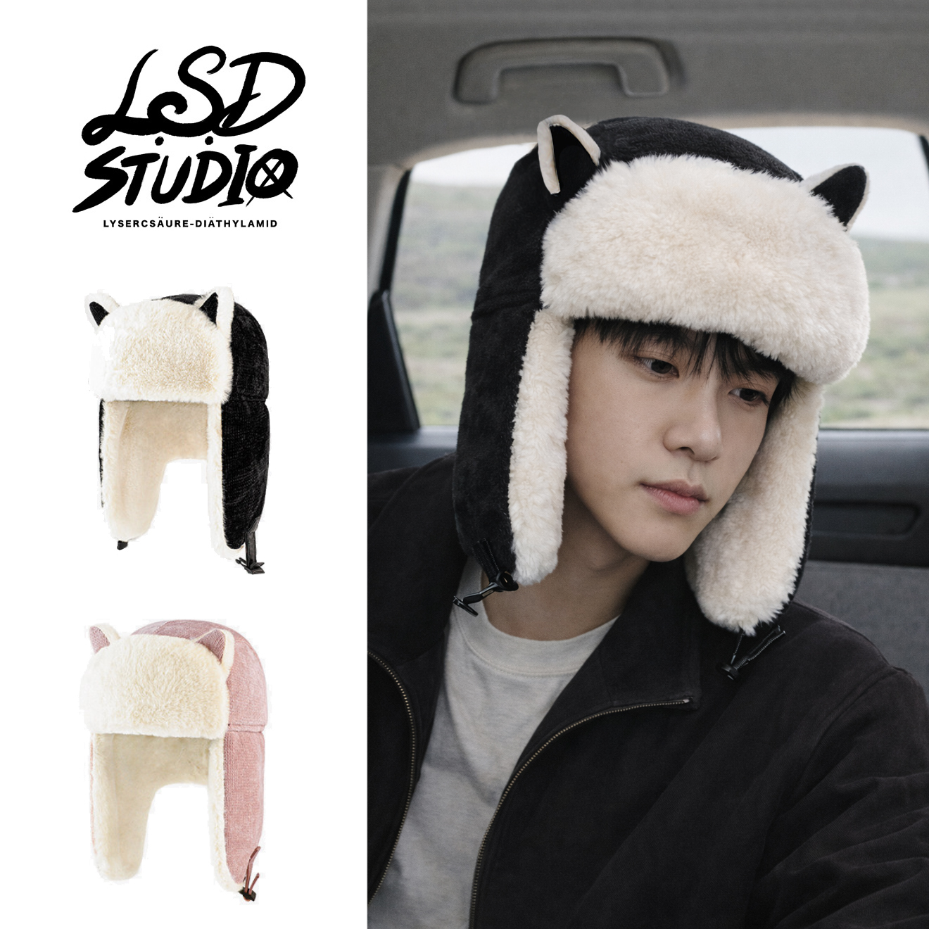雷峰 x 狐狸|仿兔毛保暖雷鋒帽【HTDH421】