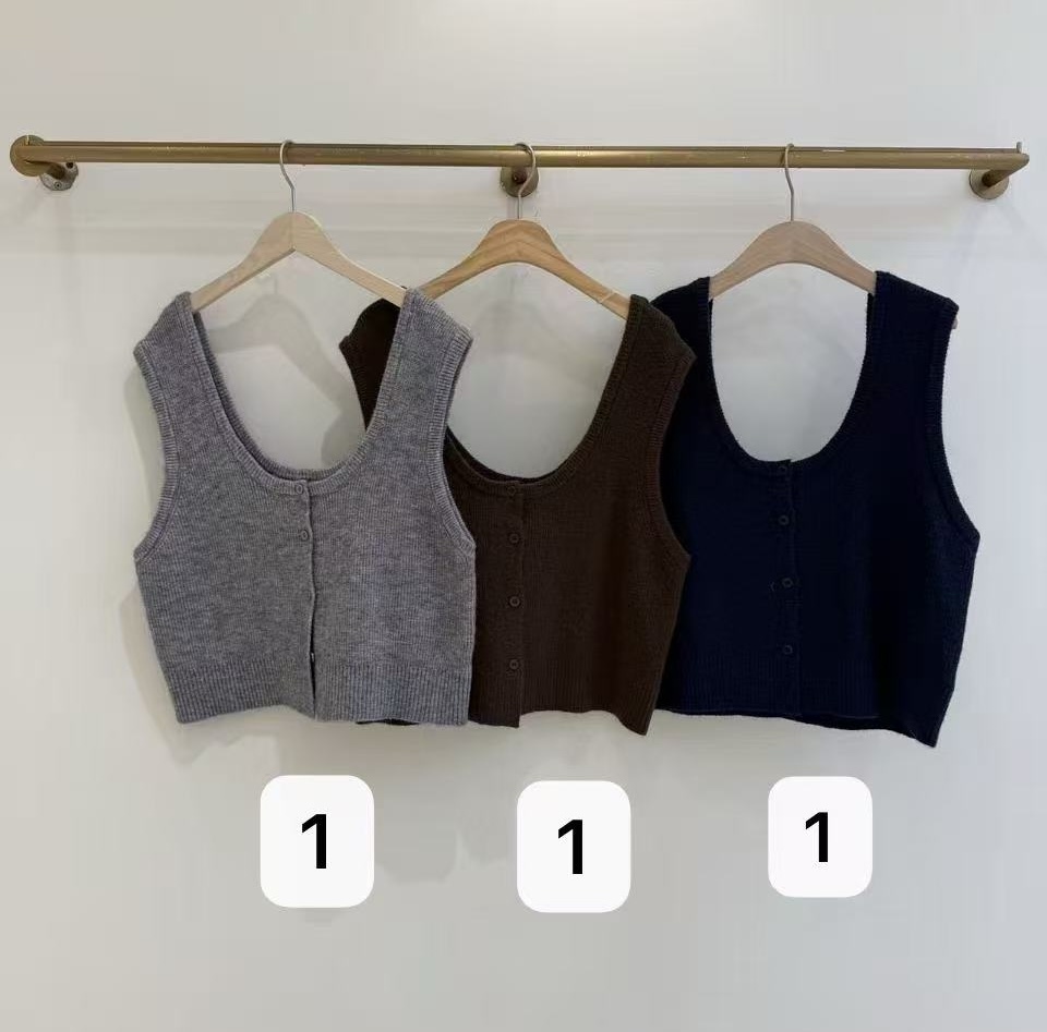 A1MO28 背心袖冷Top*3色