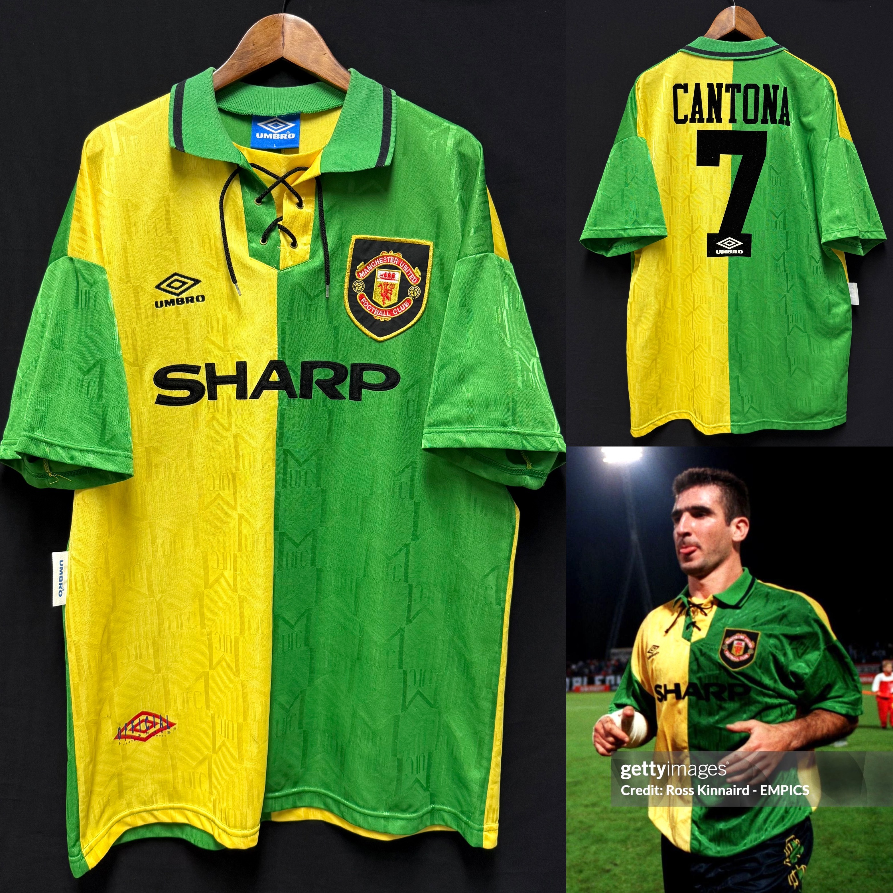 Manchester United 1992-1993 Umbro Third Shirt #7 CANTONA