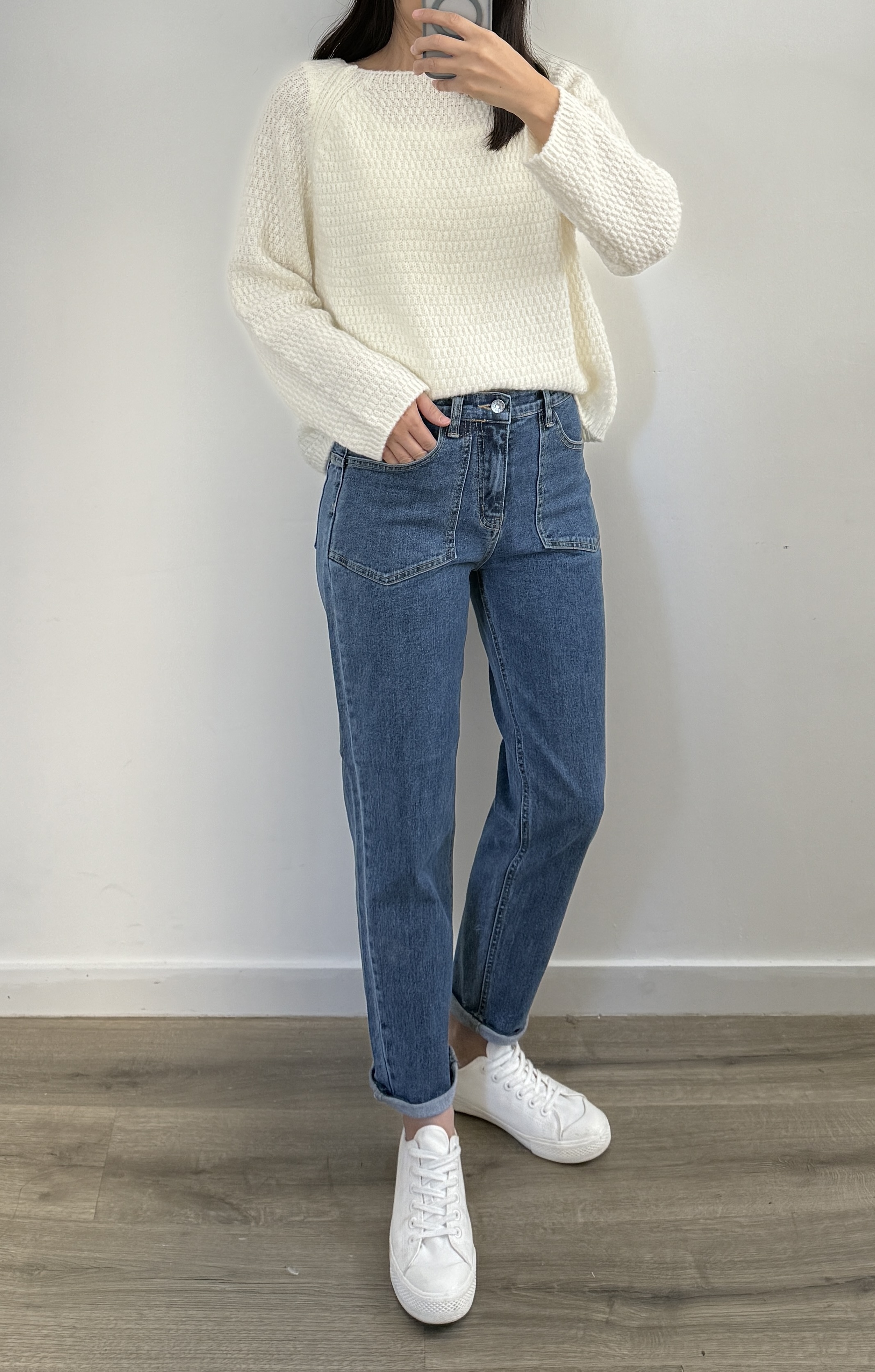 JS1126 小摺腳款彈性牛仔褲