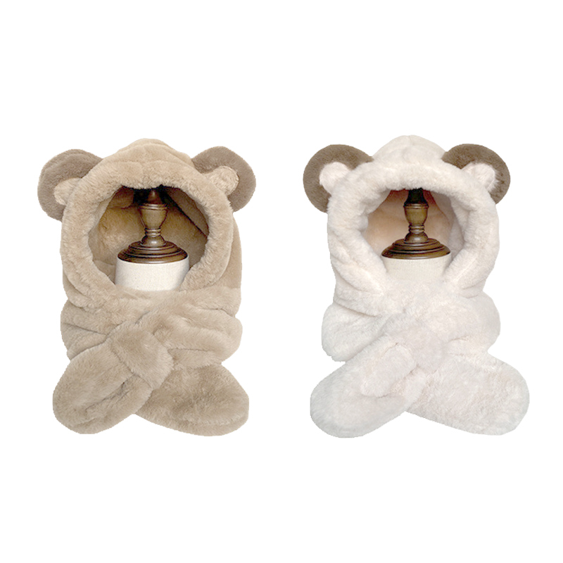 熊耳 × 圍脖｜保暖圍脖護耳帽【HTLIN3】