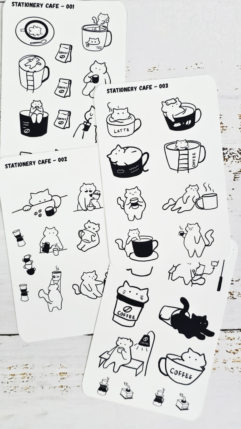 Stationery cafe - Coffee Cat Sticker Sheet